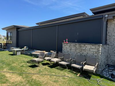 Exterior All-Weather MagnaTrack Screens Installation using Progressive MagnaTrack Screens