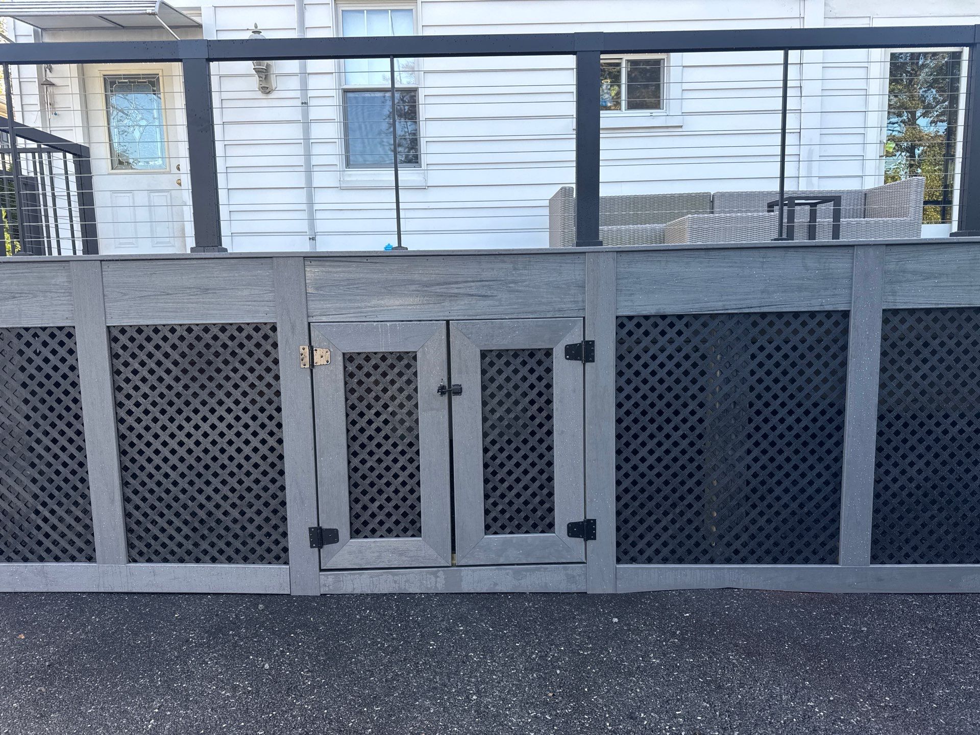 new deck with cable rails in Montclair NJ by deck guardian