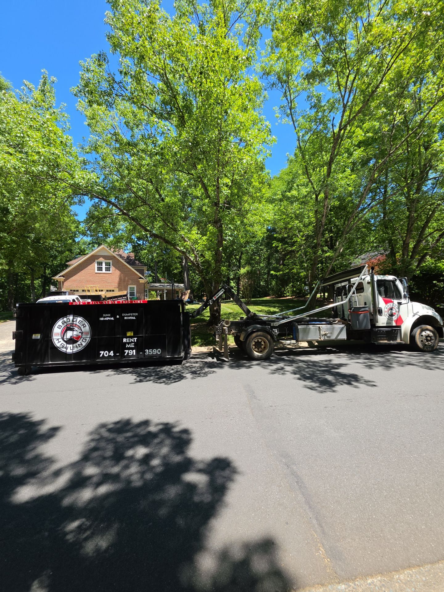Job site clean up in Charlotte by Badger Hauling