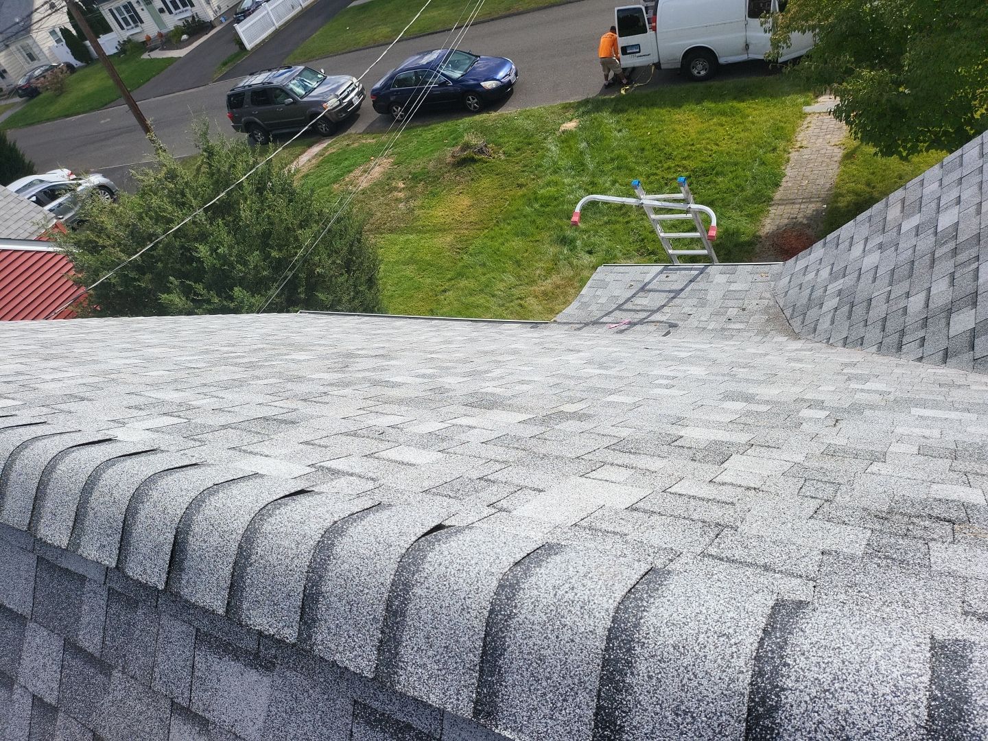 Residential Roofing Installation using Owens Corning TruDefinition Sierra Gray by A Plus Exterior