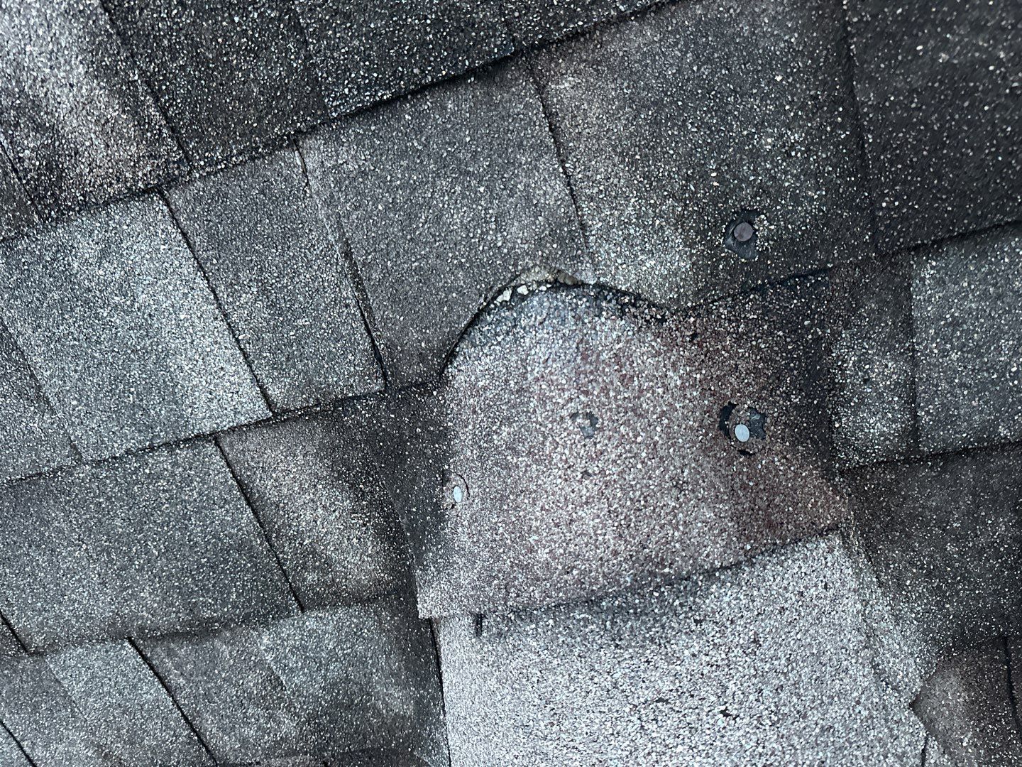 Hail Damage using Owen's Corning Duration (Lifetime) Shingles by Roof Repair Company