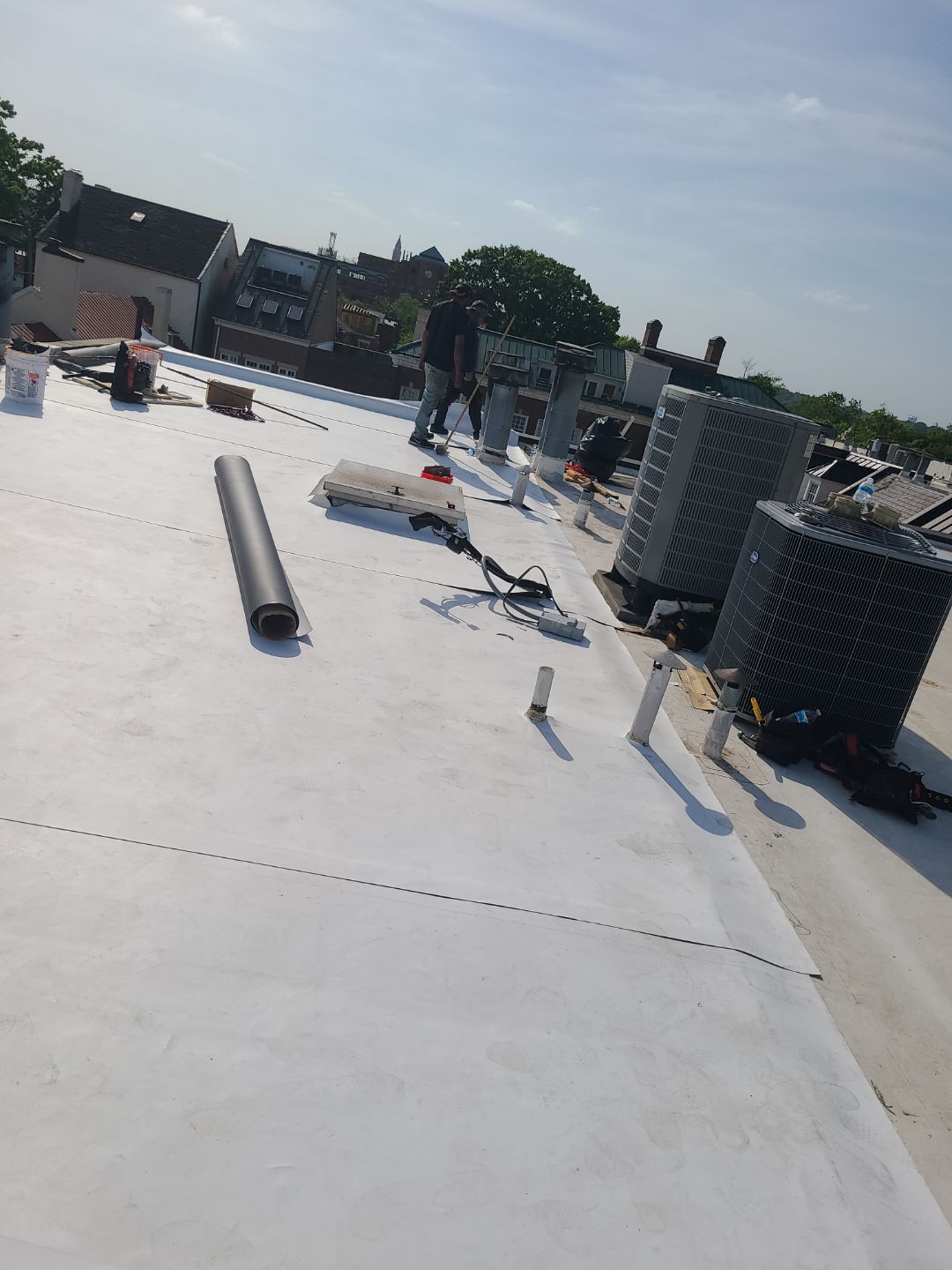 Alexandria: Carlisle Syntec TPO Flat Roof Installation by RM Banning, Inc.