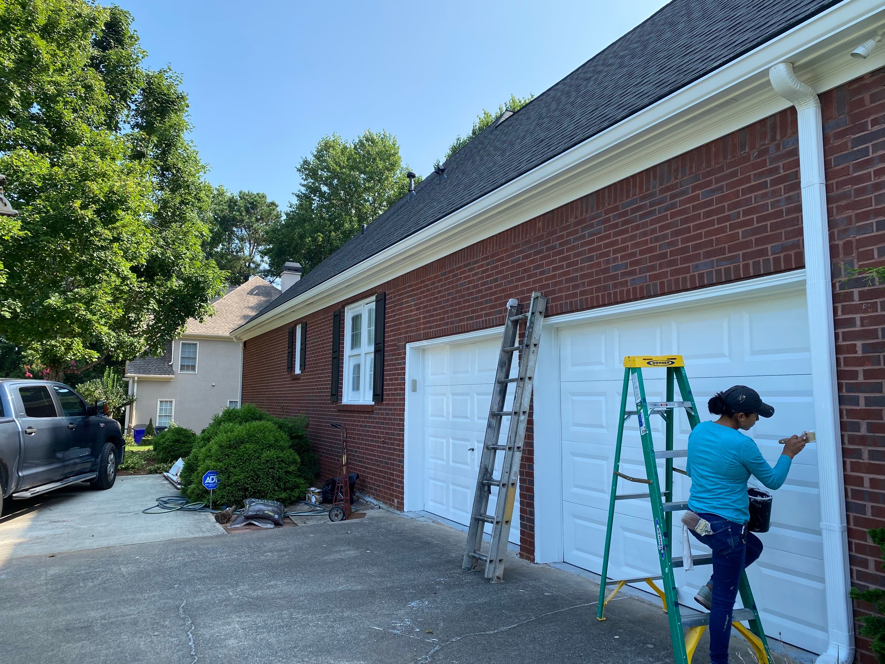 Residential Exterior Trim and Garage Door Painting in Acworth by Swift Home Renovations