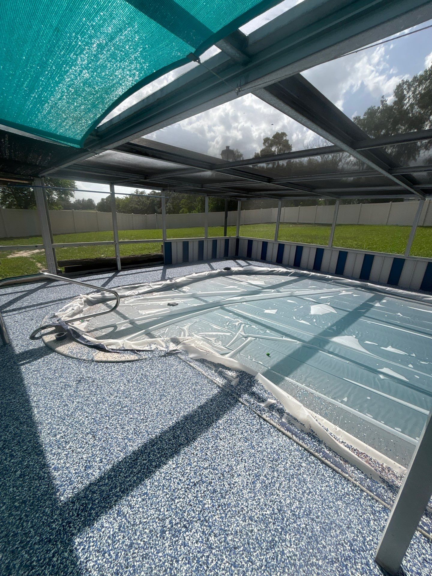 Lake Wales Pool Deck Concrete Coating with Orbit Flake by Performance Floors & Coating