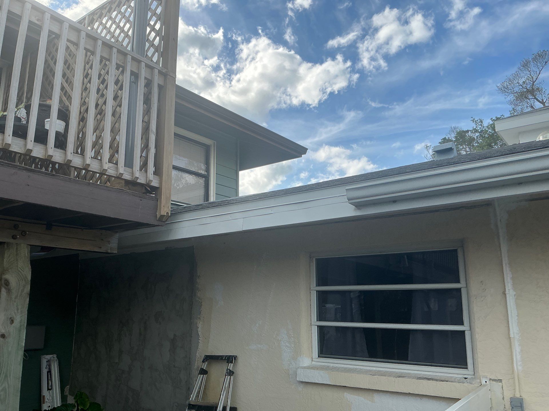 White Soffit and Fascia Installation in Longboat Key FL by Gutter Professors