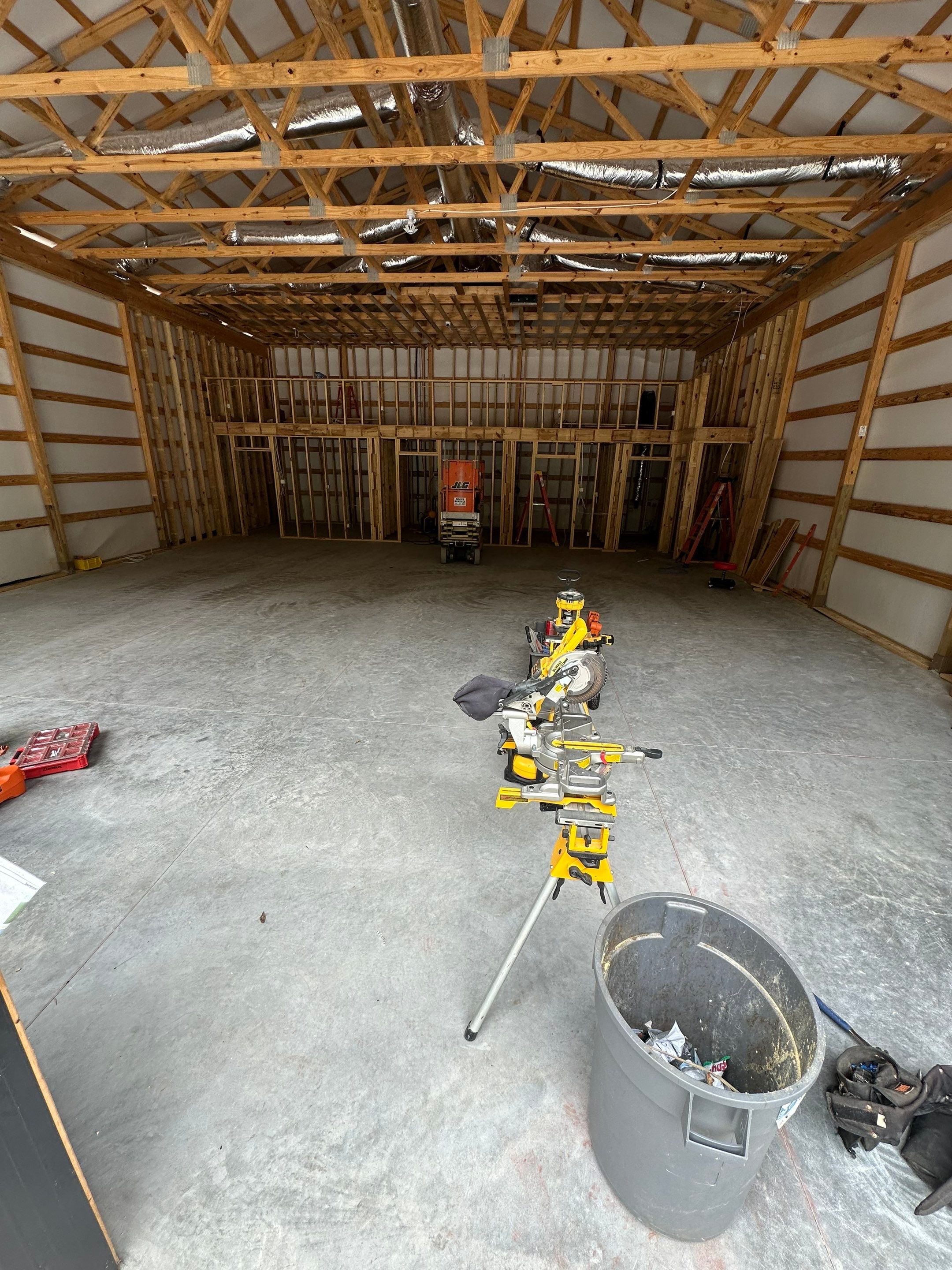 Custom Flake Floor and Company Logo by Endure Concrete Coatings