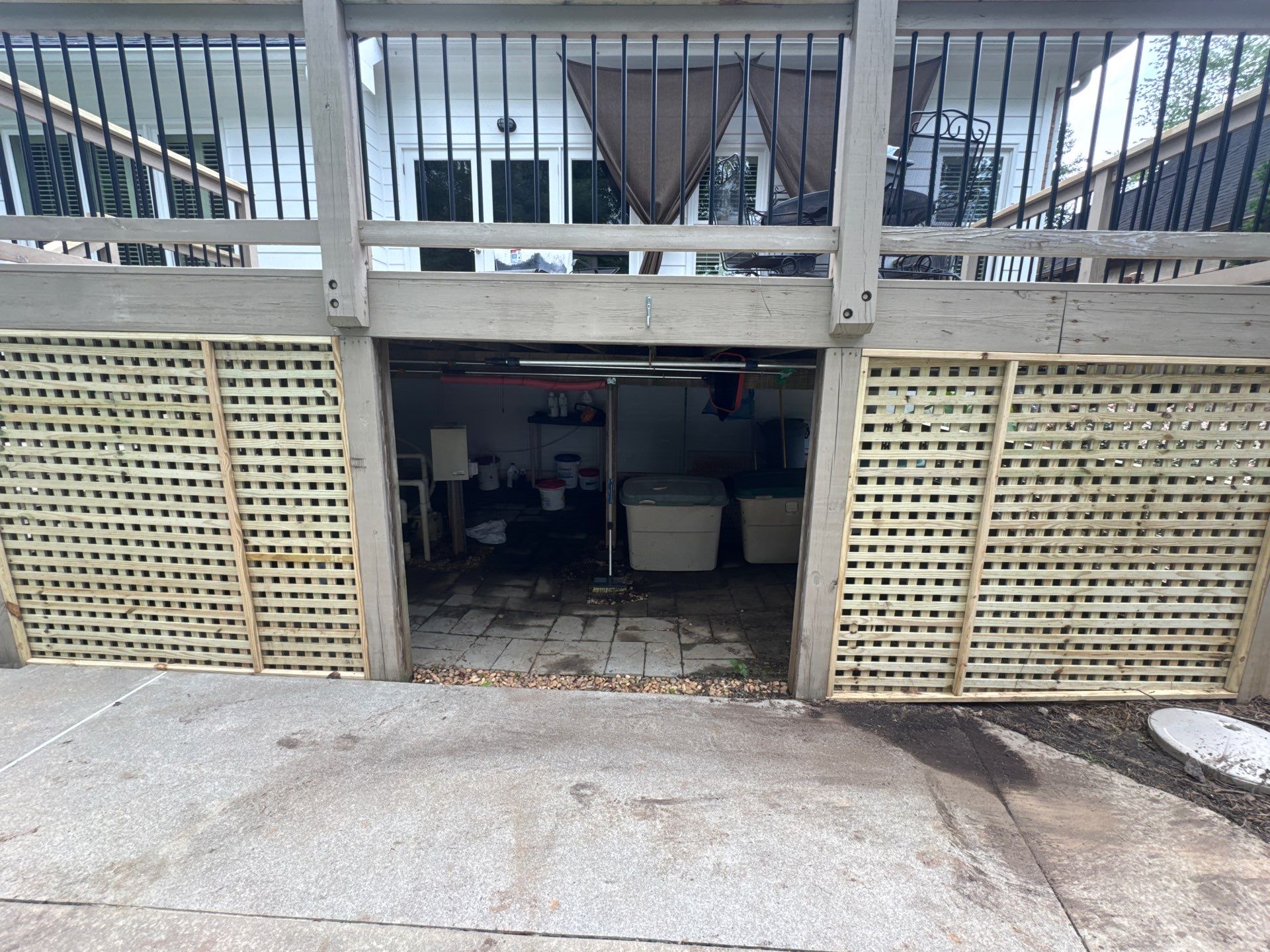 Elevated Wood Deck Refresh with New Lattice Skirting in Marietta by Swift Home Renovations