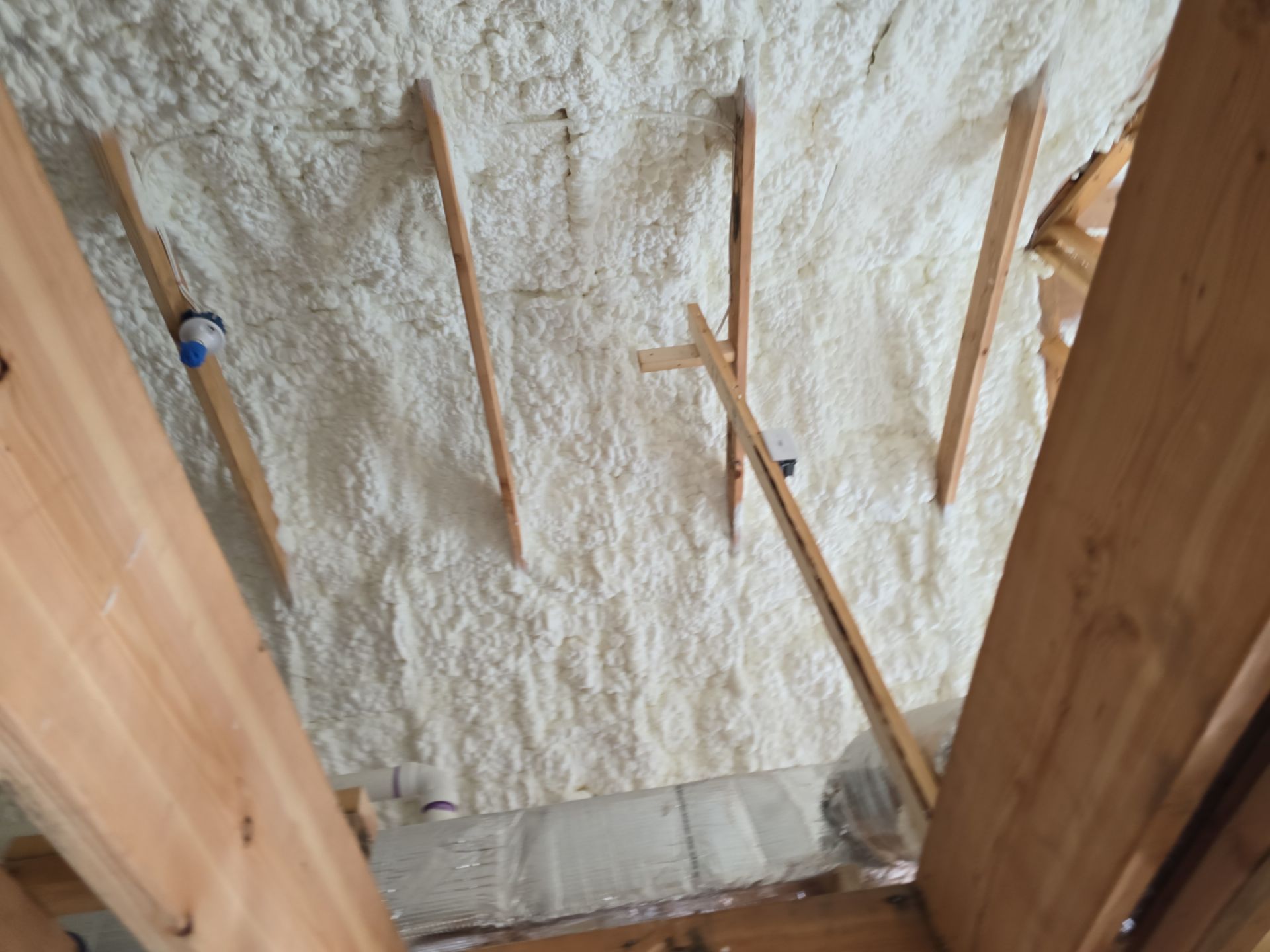 New Home Construction using open cell spray foam by NYS Foam & Energy