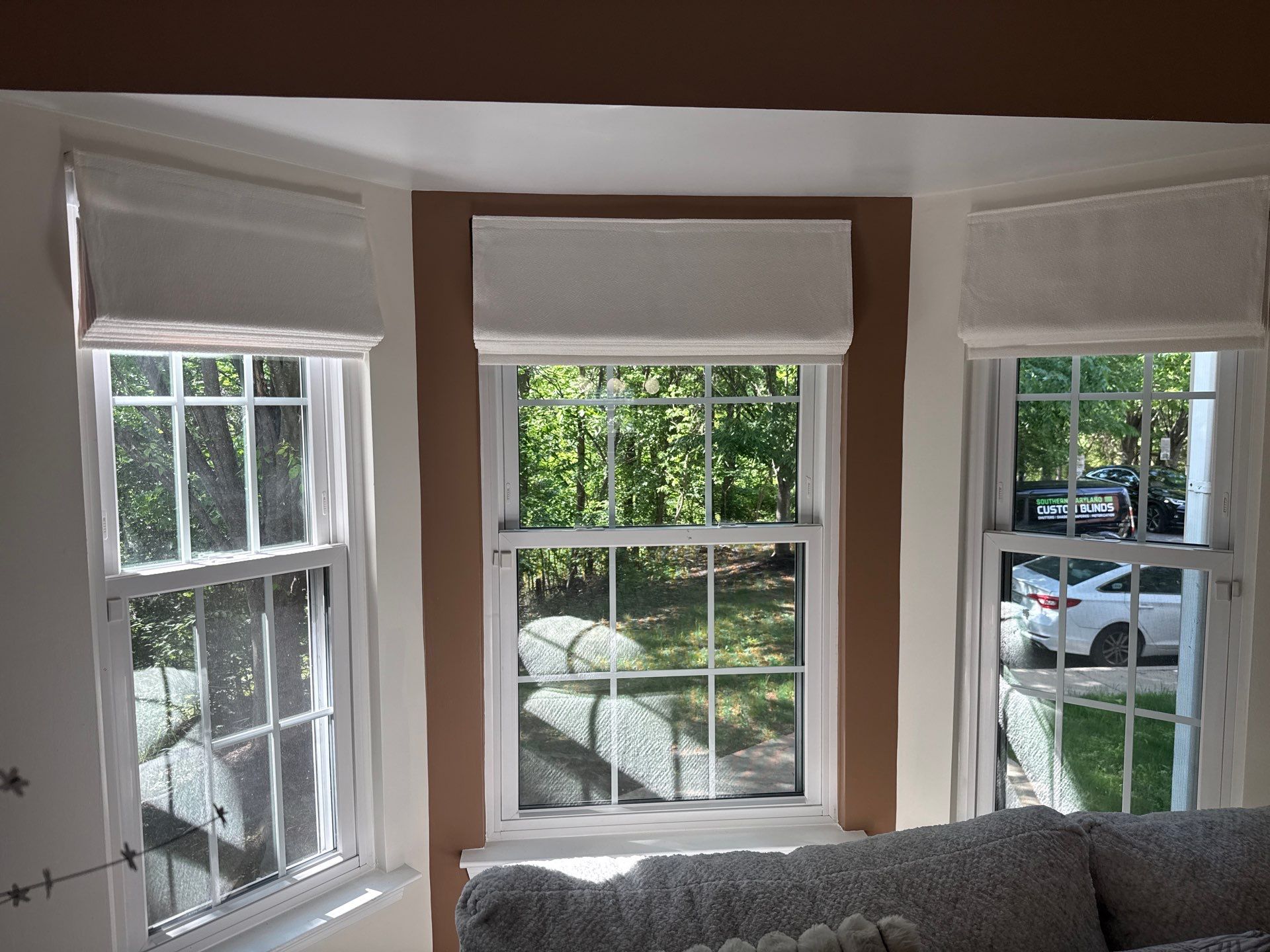 Roman and Honeycomb Shade Project in District Heights, MD by Southern Maryland Custom Blinds