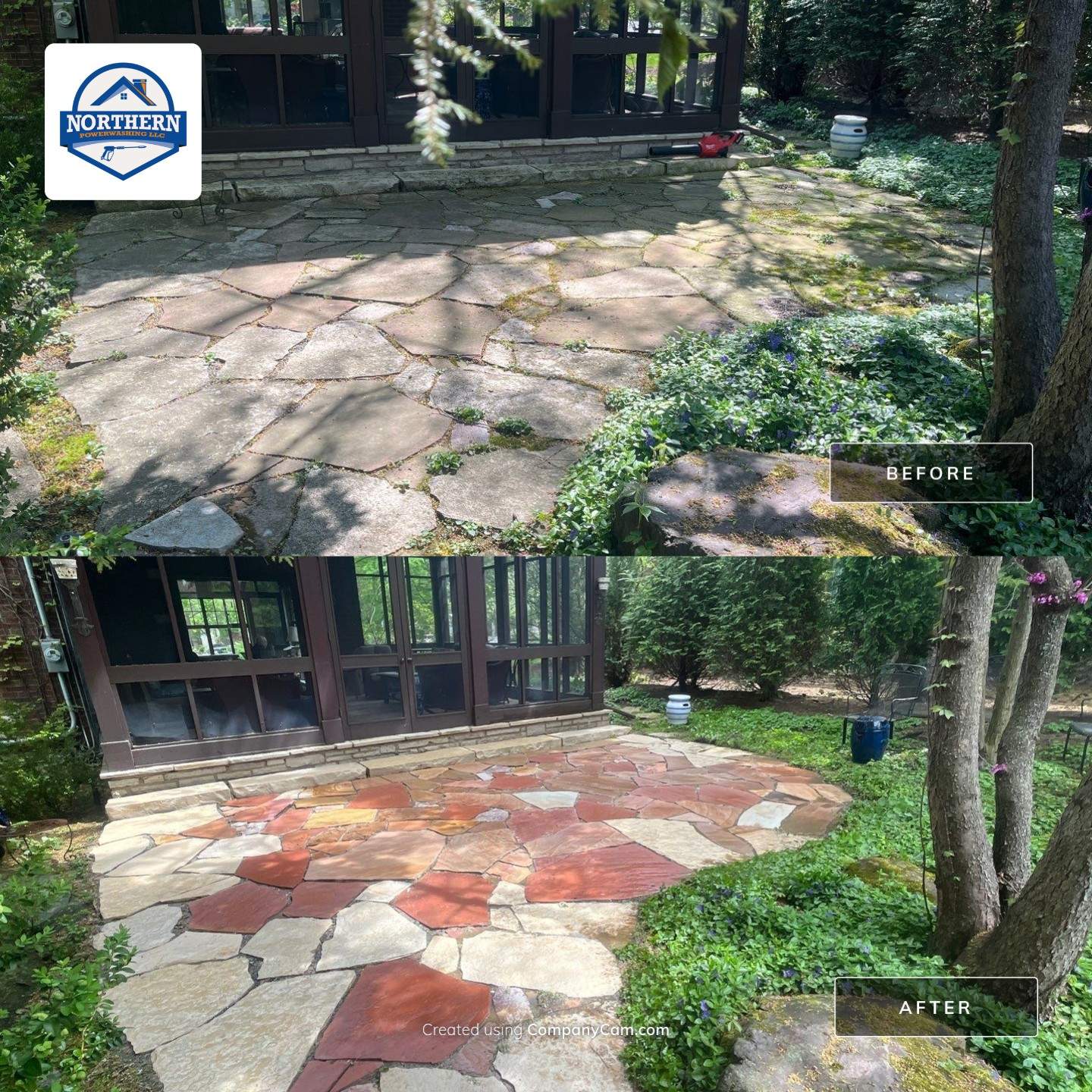 Glencoe, IL brick paver cleaning and stone cleaning by Northern Power Washing LLC.