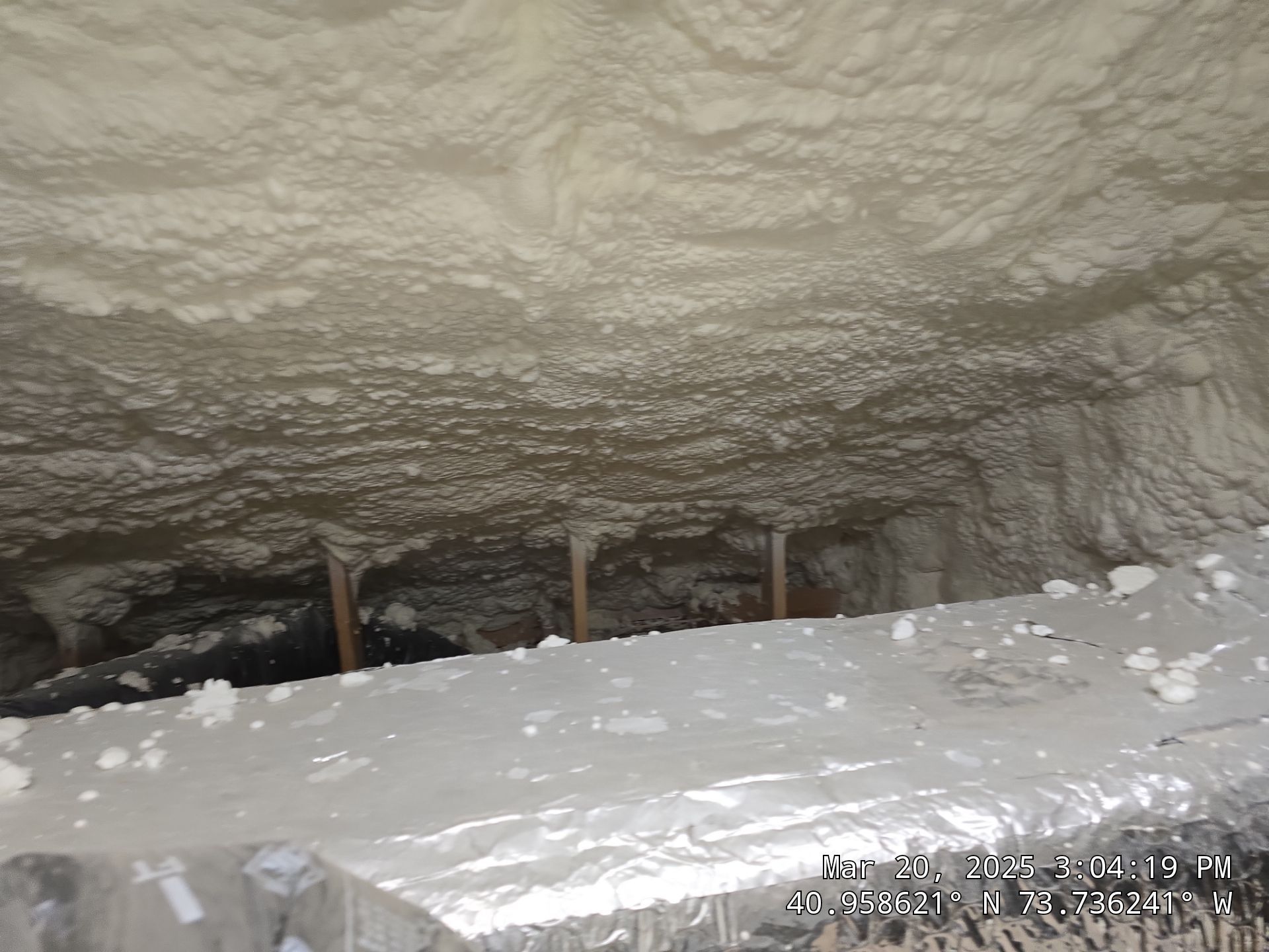 Attic Insulation using open cell spray foam by NYS Foam & Energy