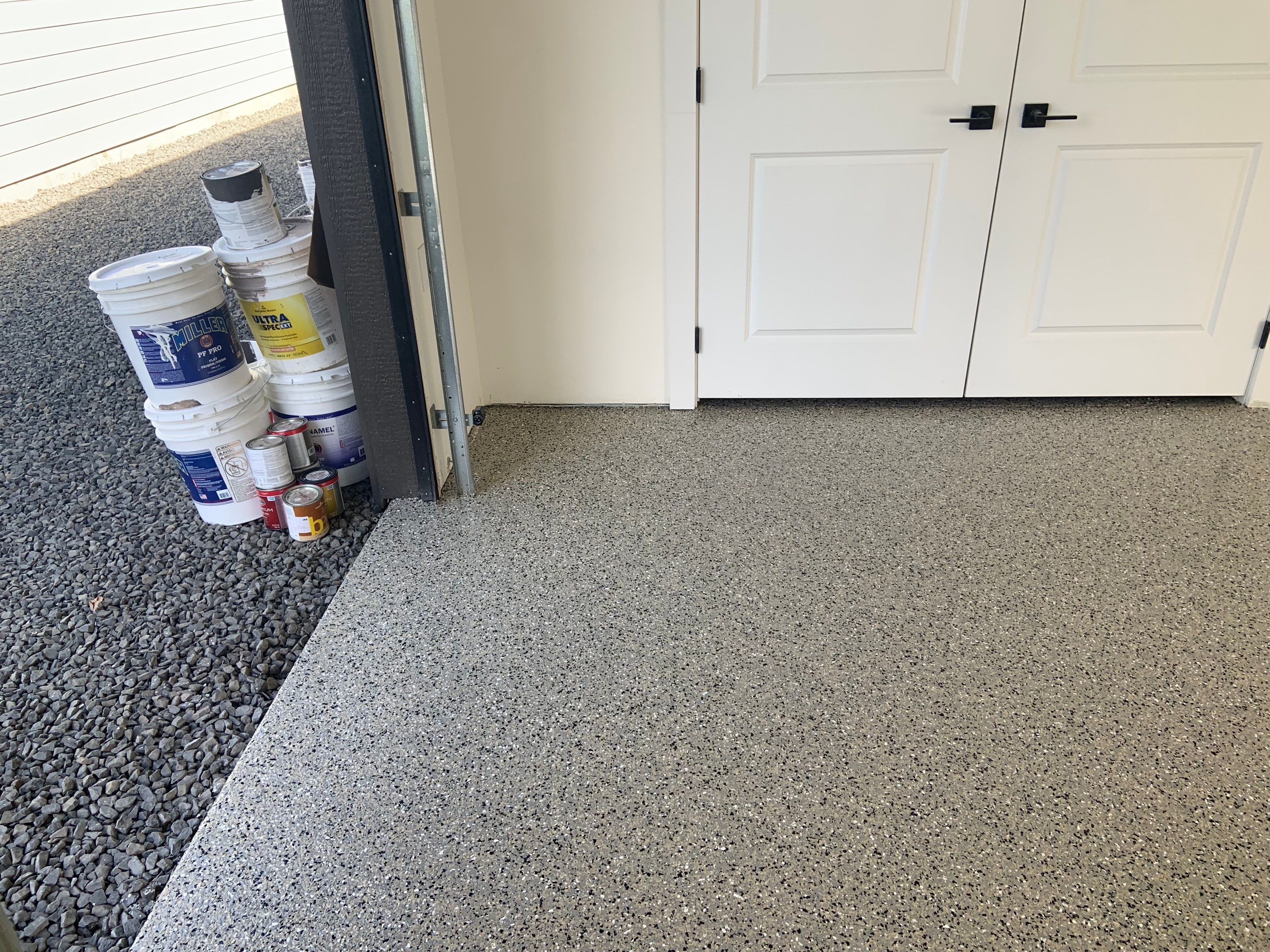 Garage Transformation using Mediterranean Colorway by Croc Coatings, LLC