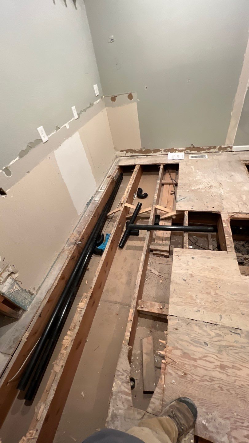 Two Bathroom Remodel  by Plumbing Connect Systems LLC
