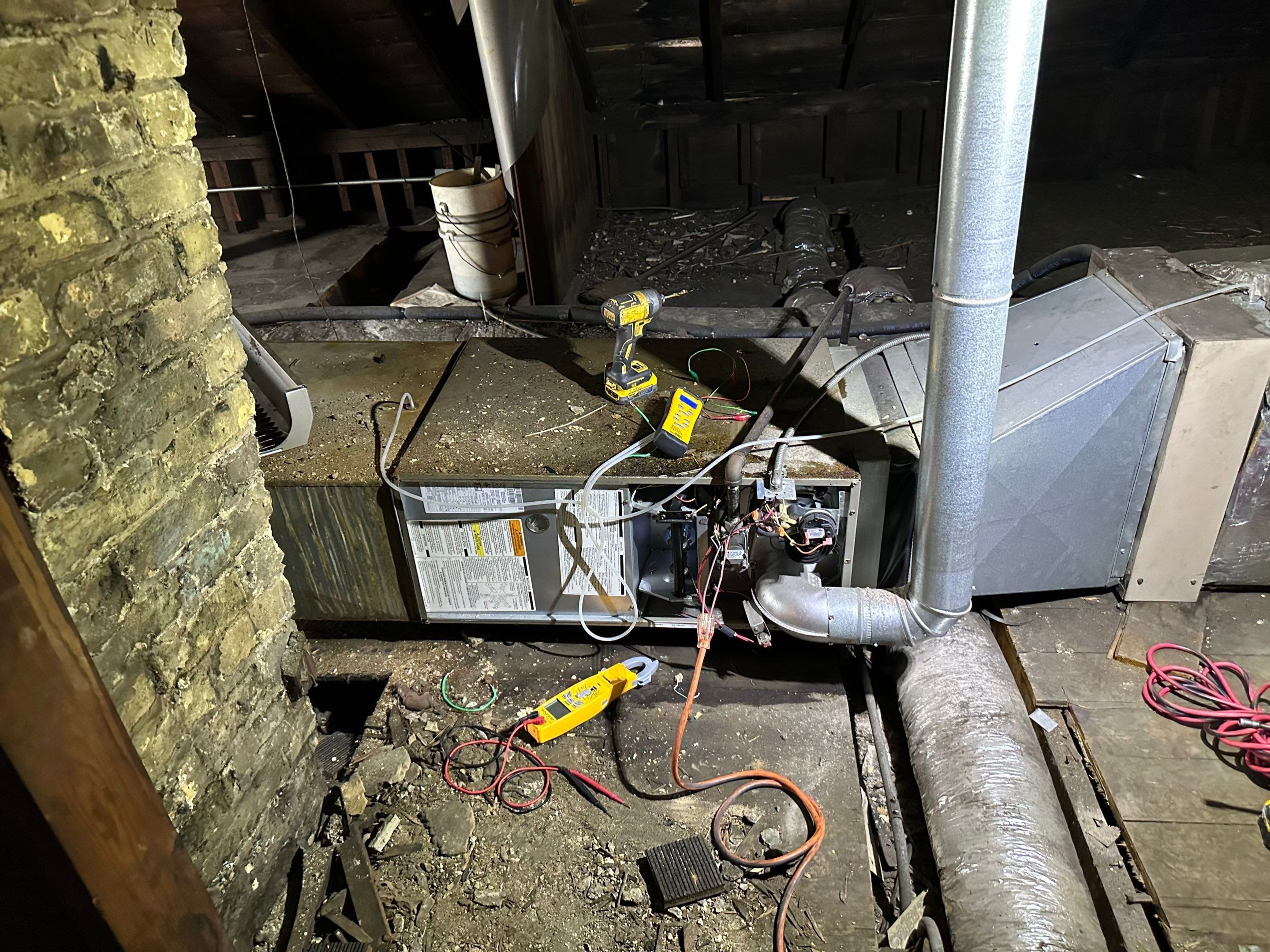Hybrid Heat Pump System Attic Installation by MMDS
