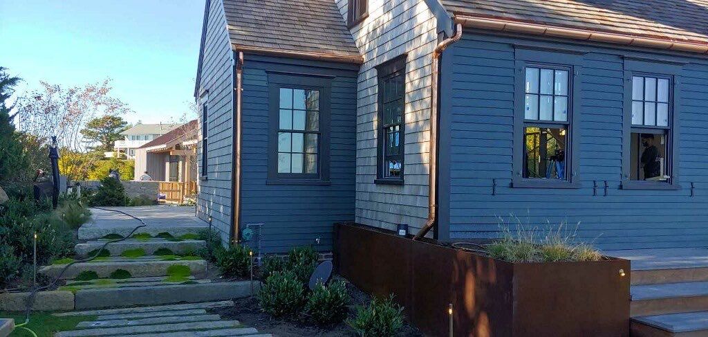 Gutter Installation using 6" Half Round Copper Gutter in Provincetown, MA by Gutter Pro Enterprises