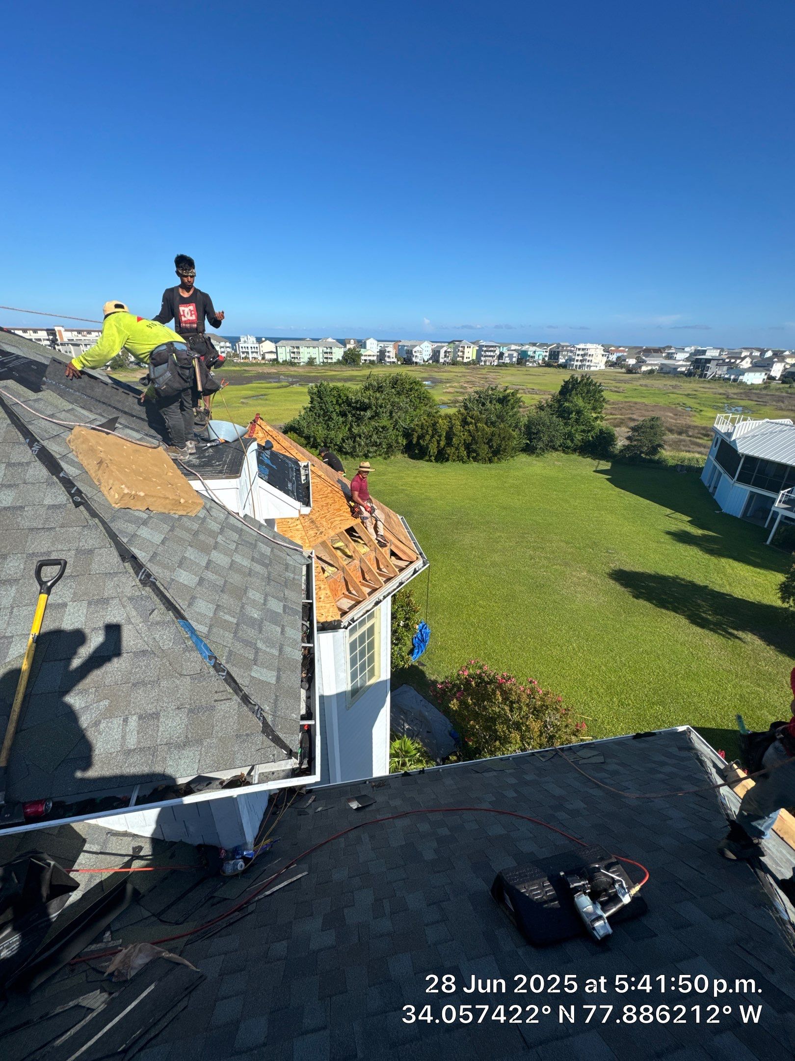 Insurance Claim Roof Replacement in Carolina Beach, NC Using CertainTeed Georgetown Gray by RGR Construction and Roofing, LLC