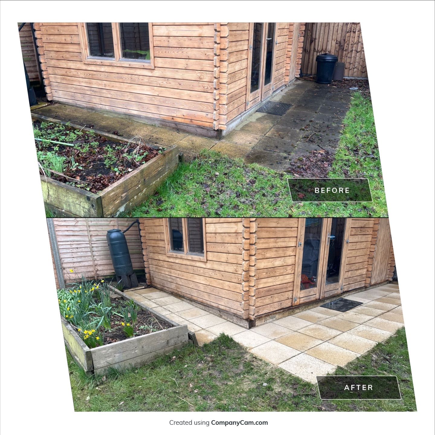 Exterior Clean - Roof - Patio - Driveway using Honda 15lpm Low Pressure Washing Machine by Ges Exterior Cleaning ltd