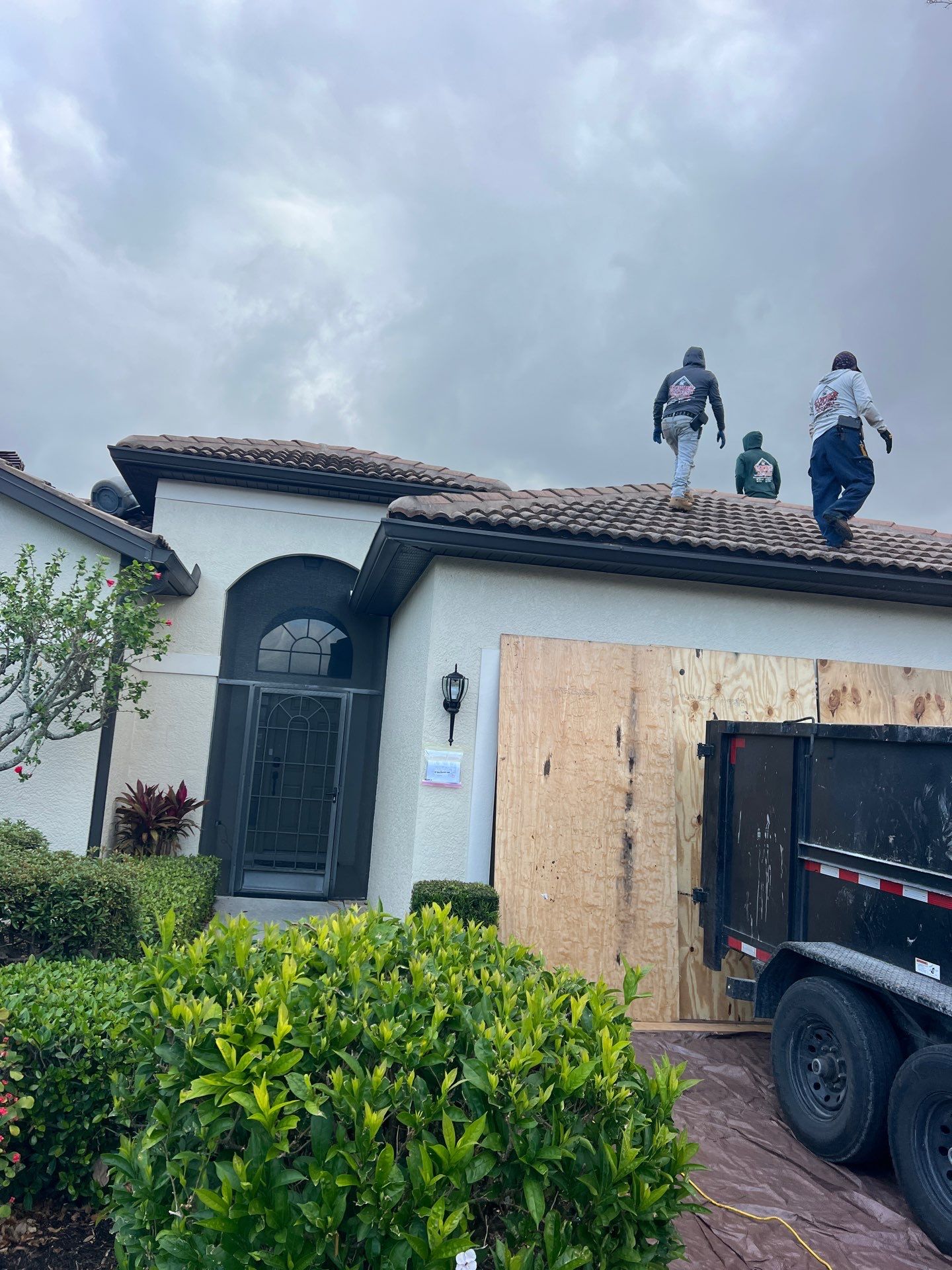 In Progress - Residential Tile Roofing Installation at Lakeridge Falls using tiles from Eagle Roofing Products! by Gopher Roofing