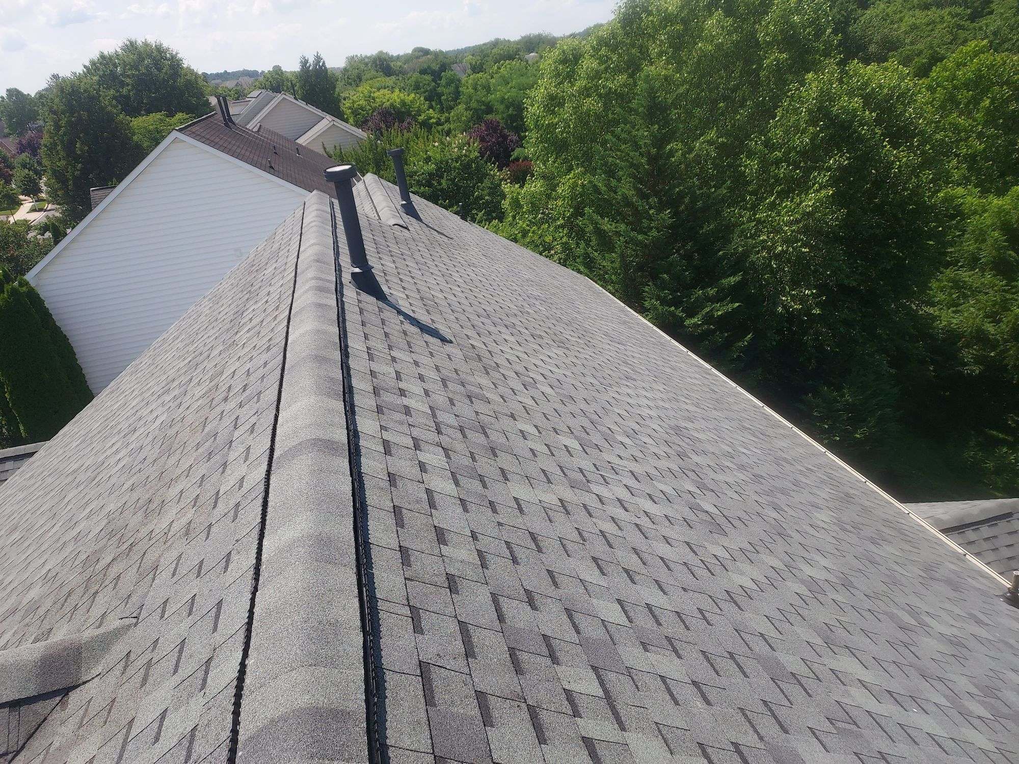 Residential Roofing Installation using Atlas Pinnacle Pristine Hearthstone Architectural Shingles by Frederick Roof Repair