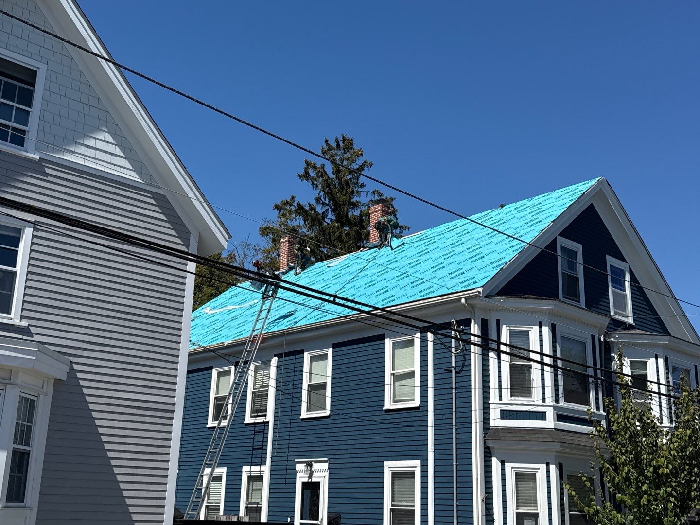 Half Roof Replacement for Solar Installation – Townhouse with New Plywood Decking by Sensible Home Solutions