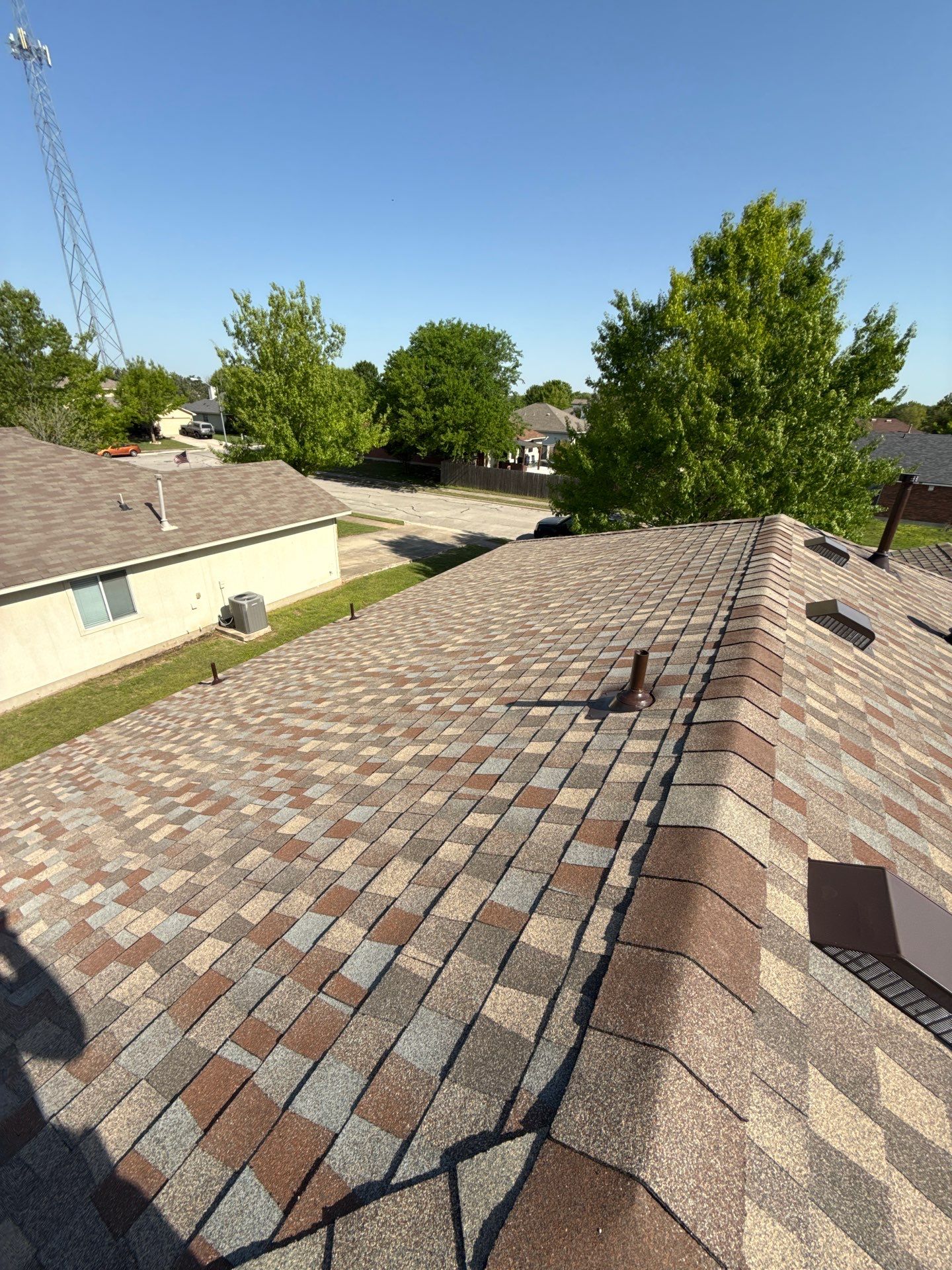 Residential Roof Replacement using GAF - HDZ - Golden Harvest by Action Exteriors Austin