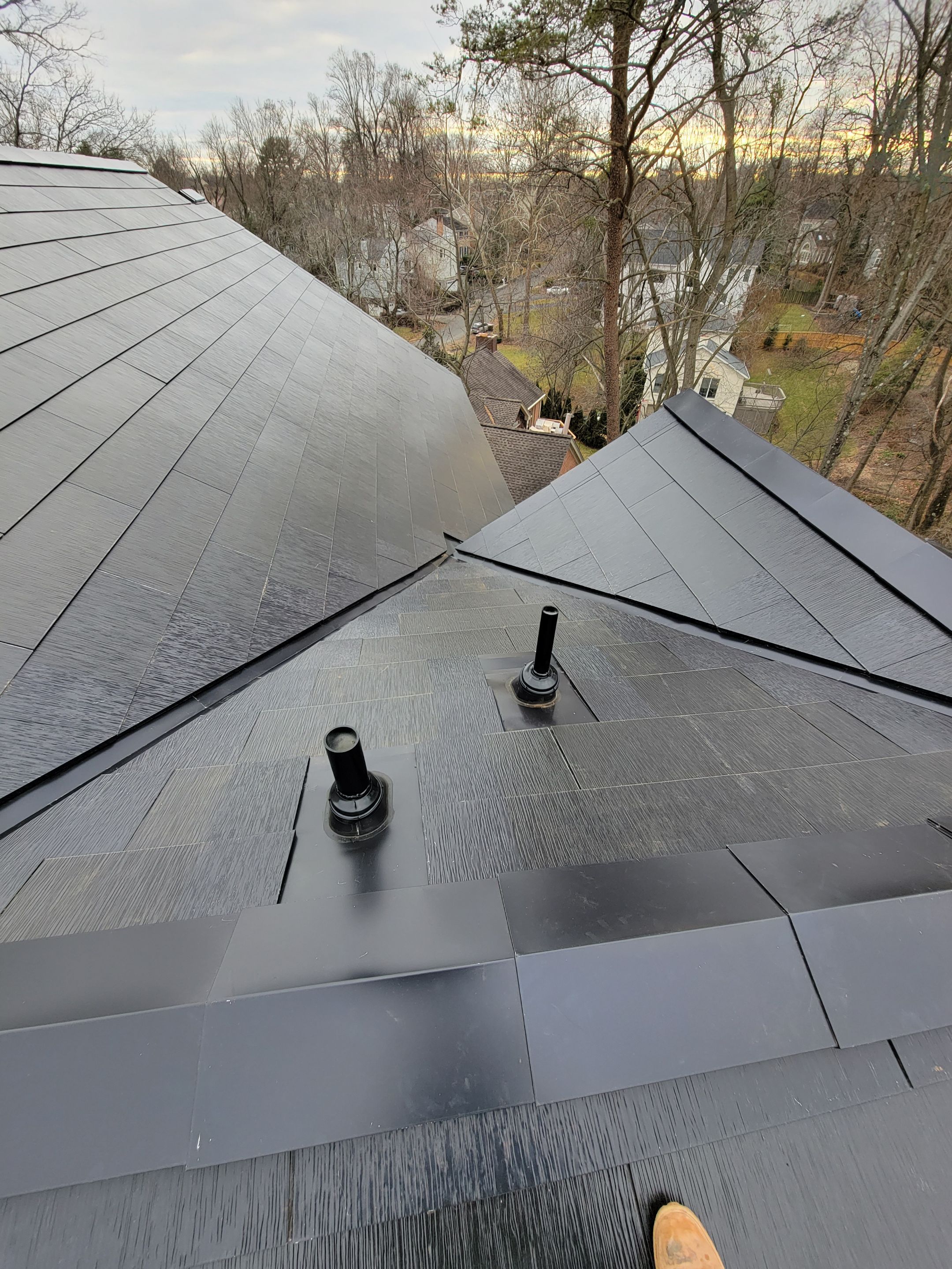 New Construction Tesla Solar Roof by American Home Contractors