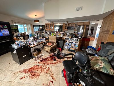 Suicide, Gunshot to the Chest, Living Room in Fort Myers
