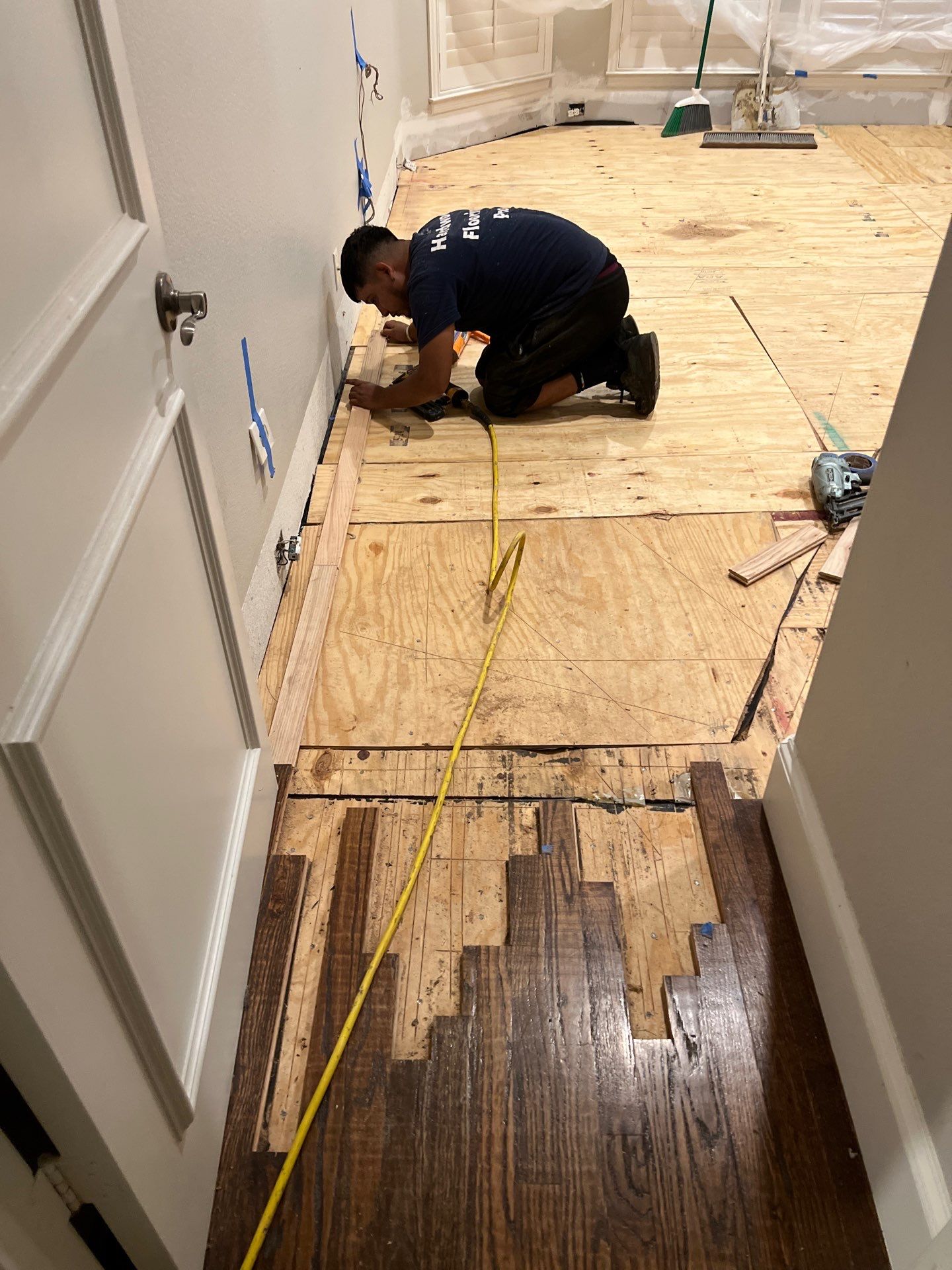 In Progress - Repairing wet Hardwood Floors in Colleyville by Bernard Hardwood Floors