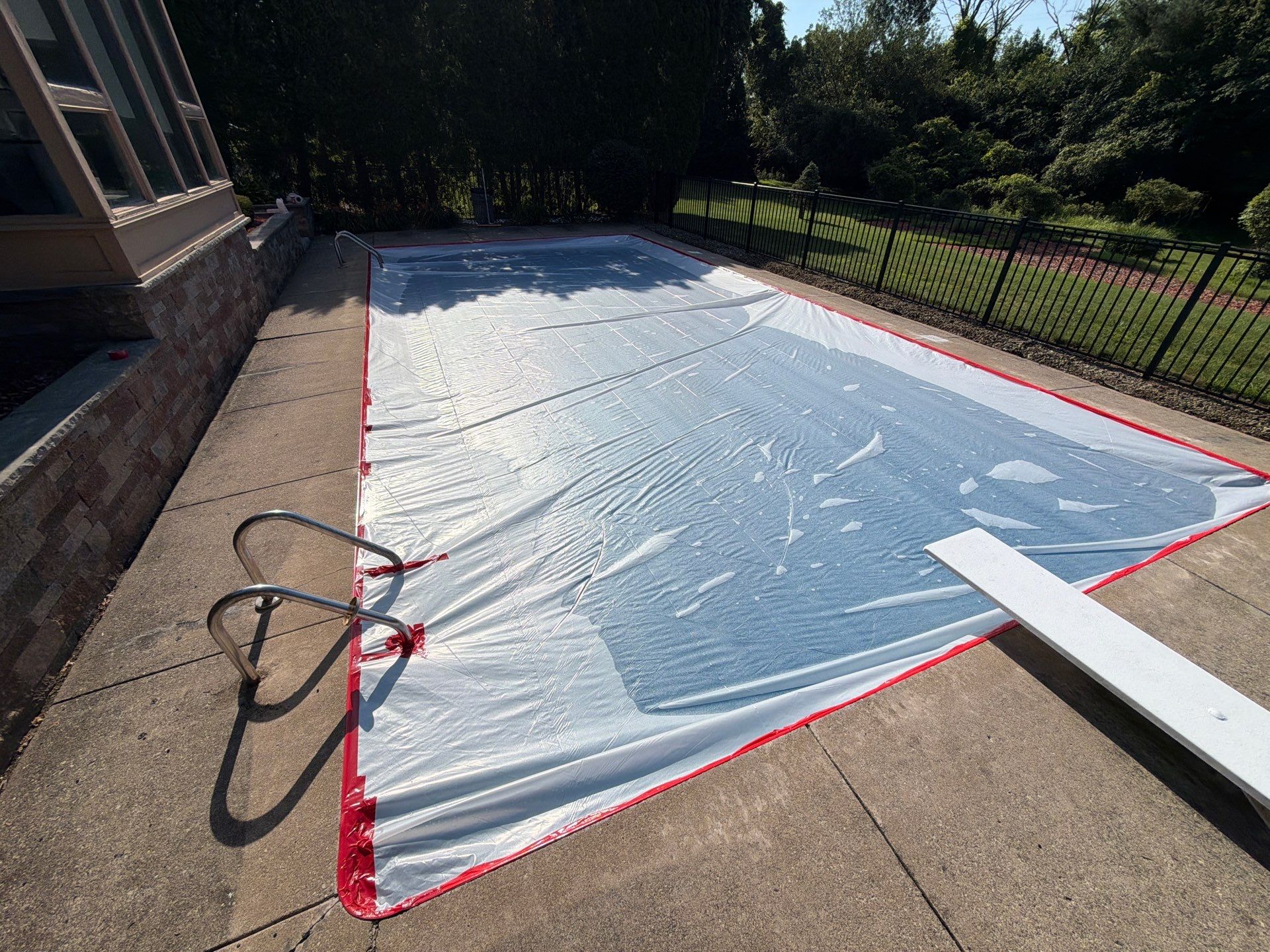 Vintage Shalestone Pool Deck by NG Masonry & Construction LLC