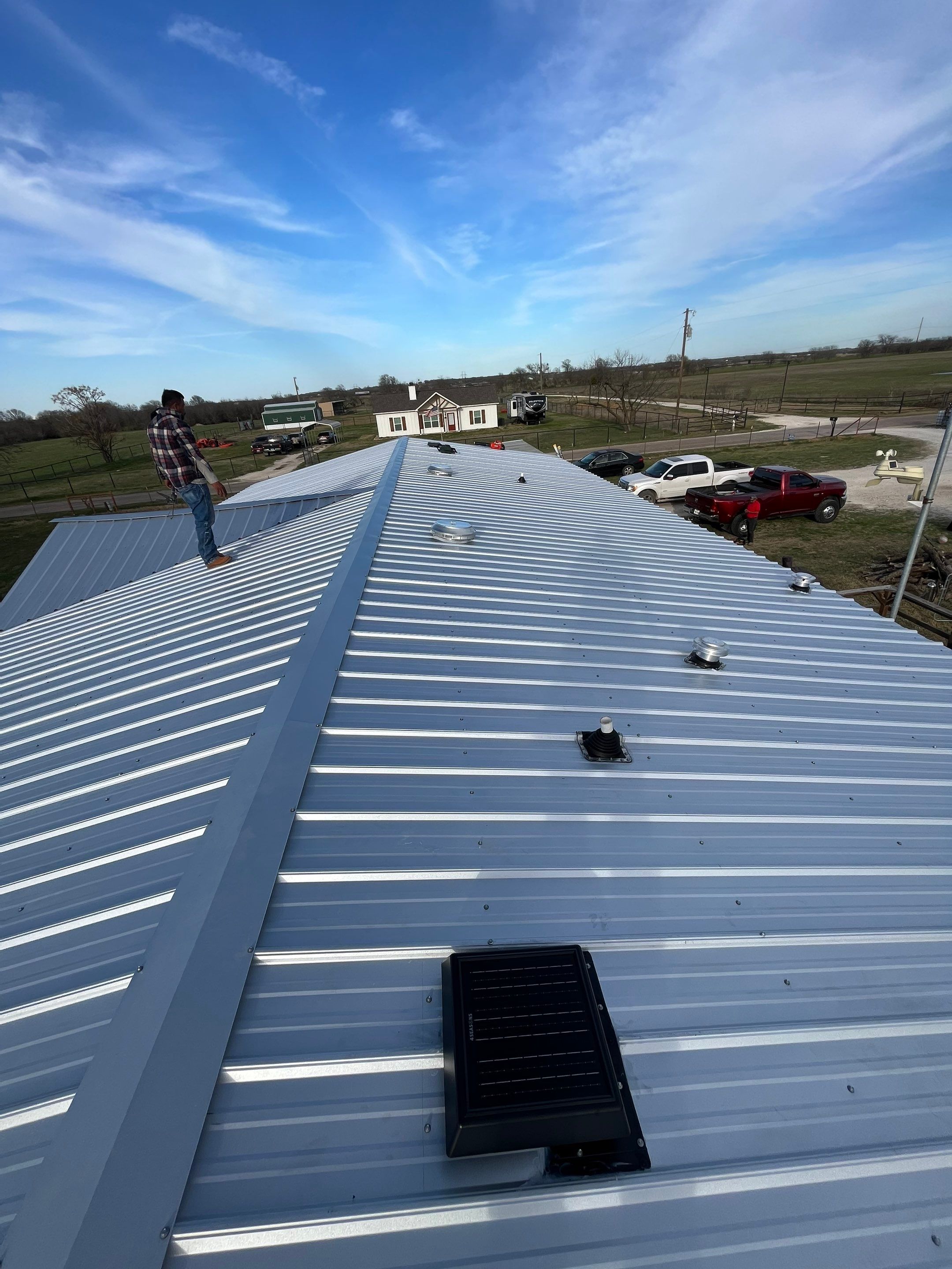 Rio Vista, Tx - Metal Roof & Gutter Installation by DT Roofing - Seth Wells