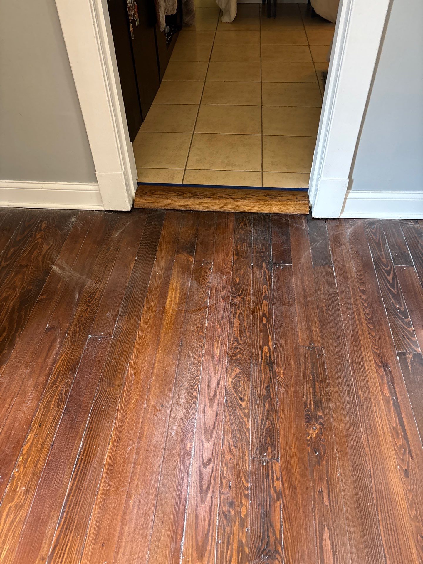 Hardwood Floor Refinishing and Staining Project in Latonia by Footprints Floors Kentucky