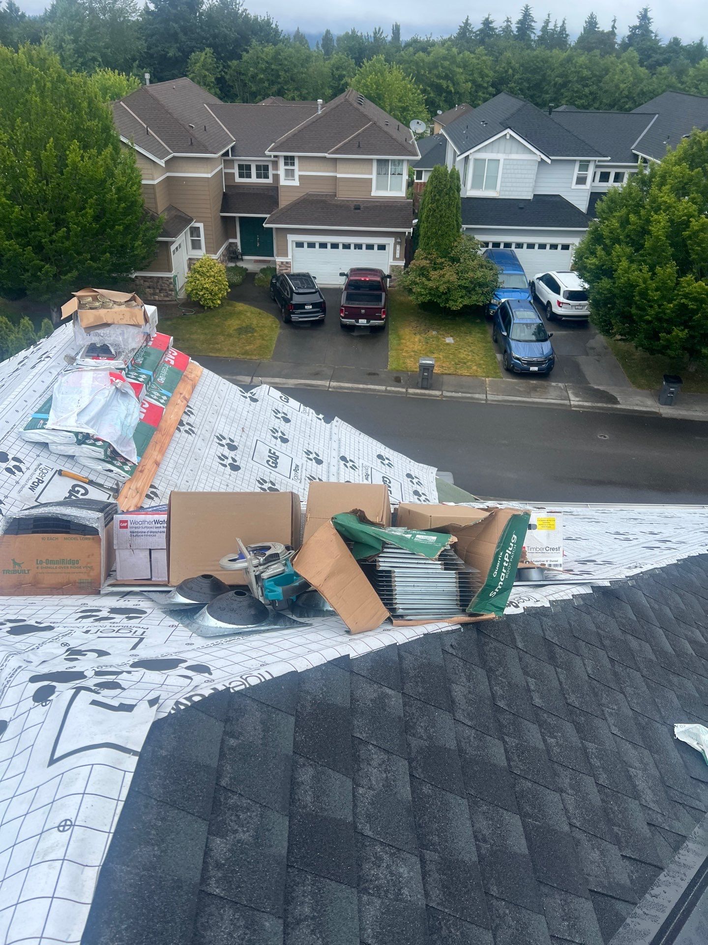 Residential Roofing Installation using GAF UHDZ Shingles by Roofing Formula LLC