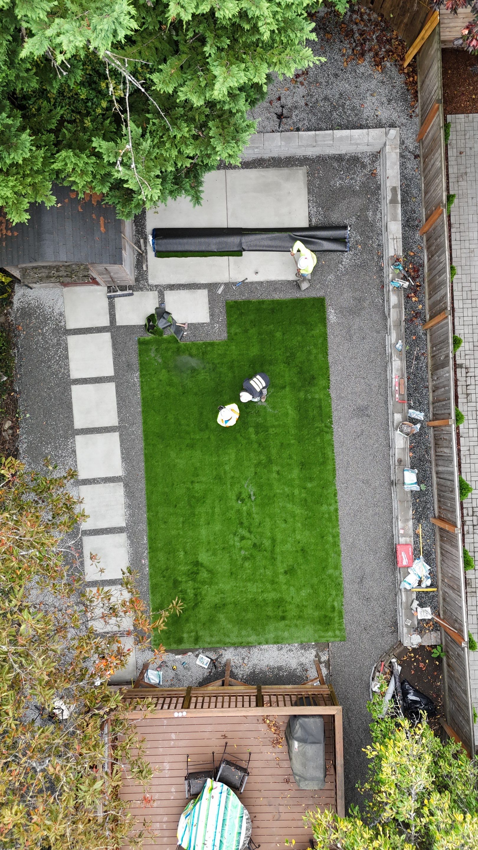 Turf Installation, Retaining Wall & Concrete Walkway | Seattle  by Jireh Asphalt & Concrete Inc 