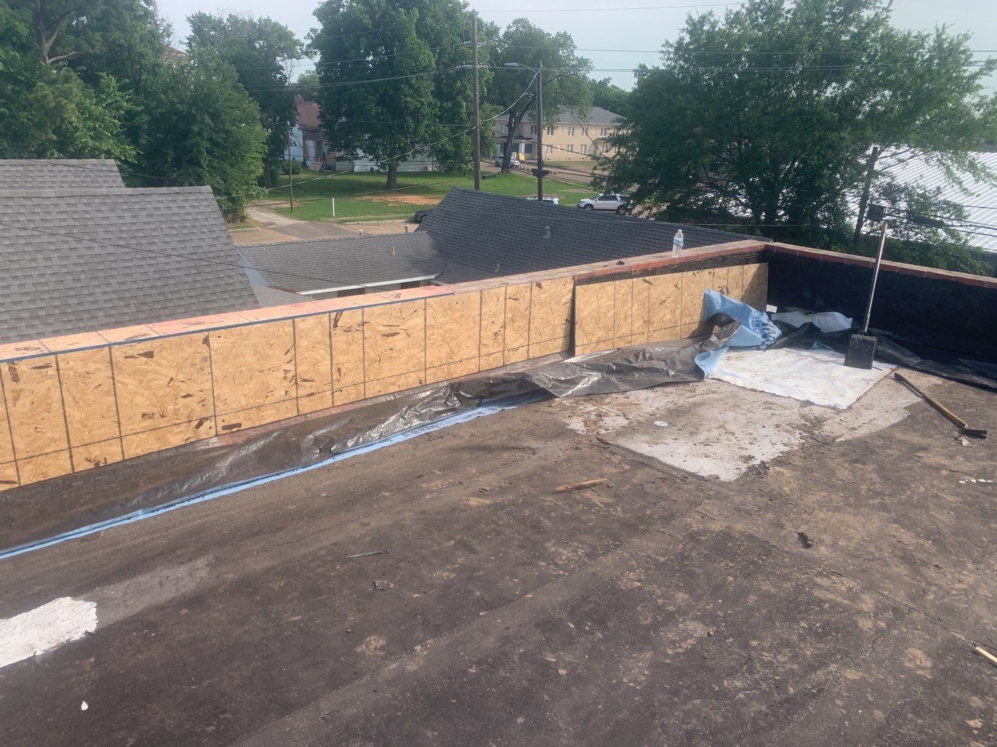 Commercial Roofing Installation using 50 mil PVC by Hostetler Roofing