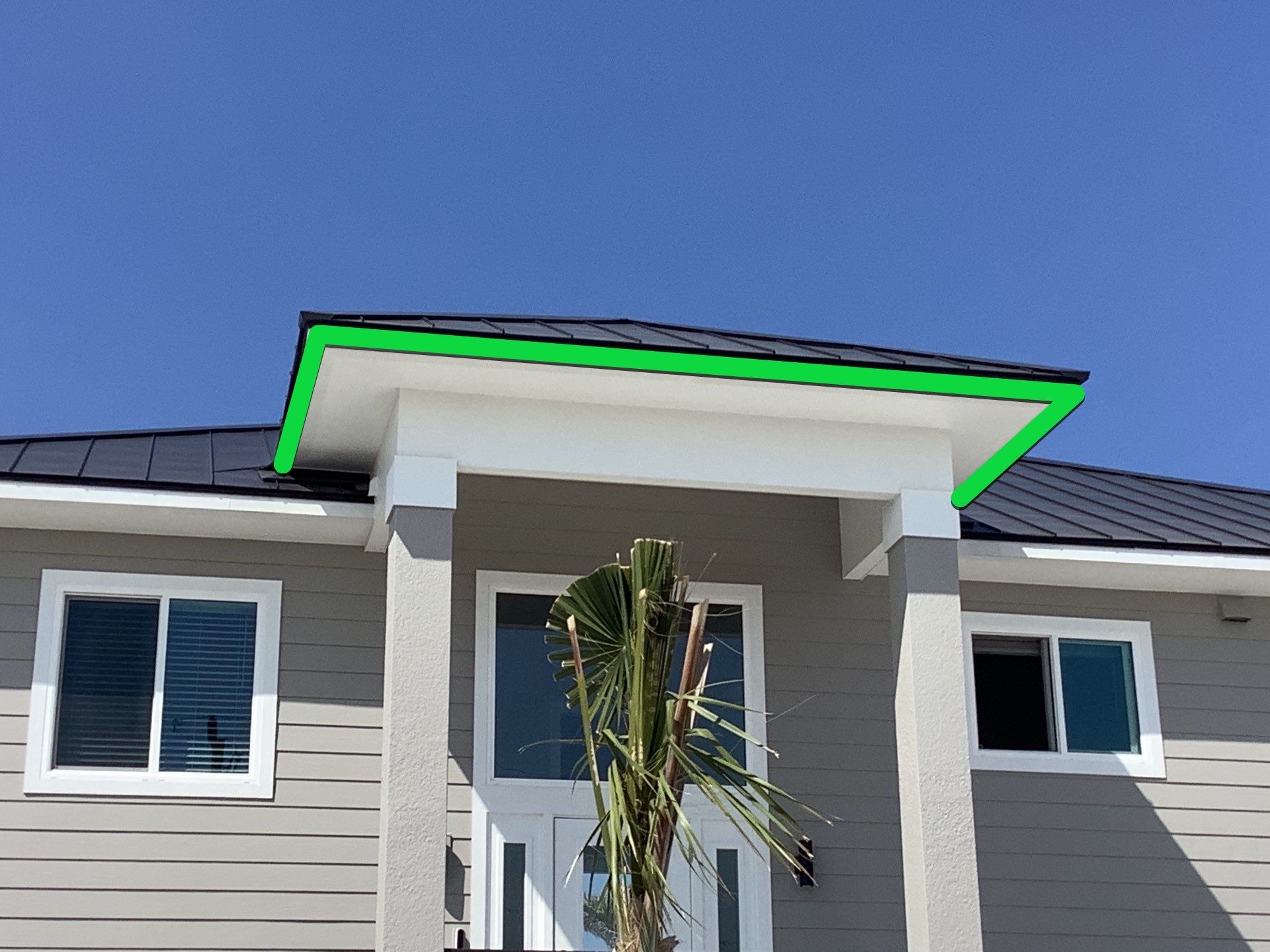 Custom Black Seamless Gutter in Fort Myers Beach FL by Gutter Professors