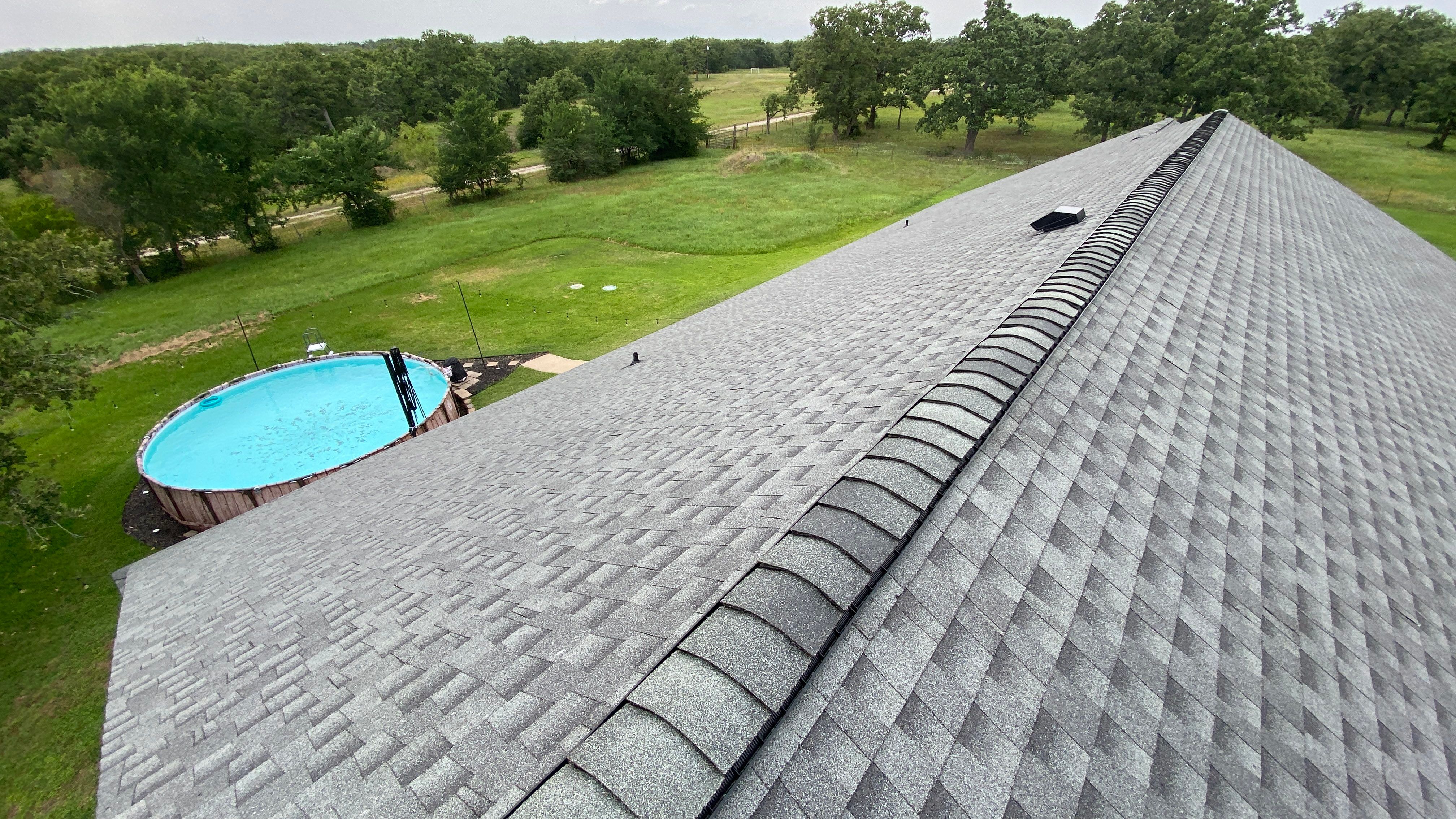 Residential Roof Replacement using GAF - HDZ - Slate by Action Exteriors Austin
