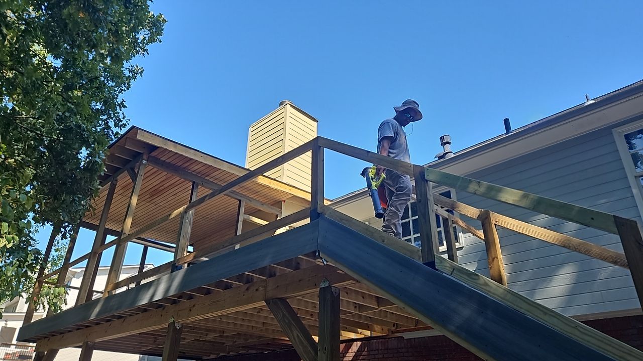South Trace Lane - Deck Installation and Chimney Repair by Pillar and Pine