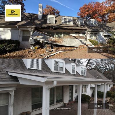 Roof Repair/Awning Rebuild from Tree Damage