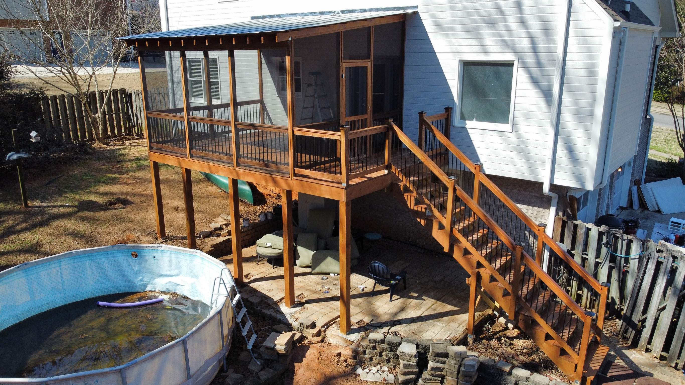 Balmoral Estates Screened Deck  by Pillar and Pine