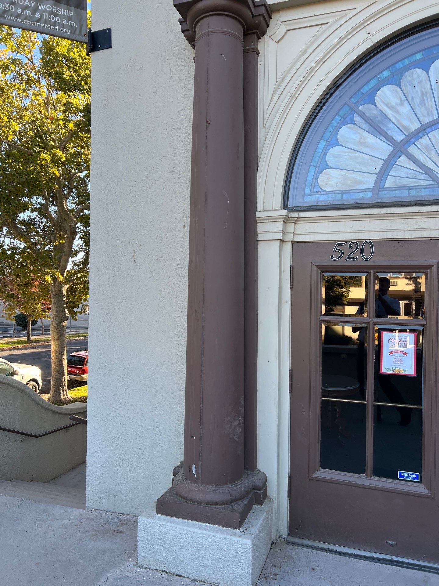  Presbyterian Church repairs to entrance architecture by Straight Edge Roofing Inc