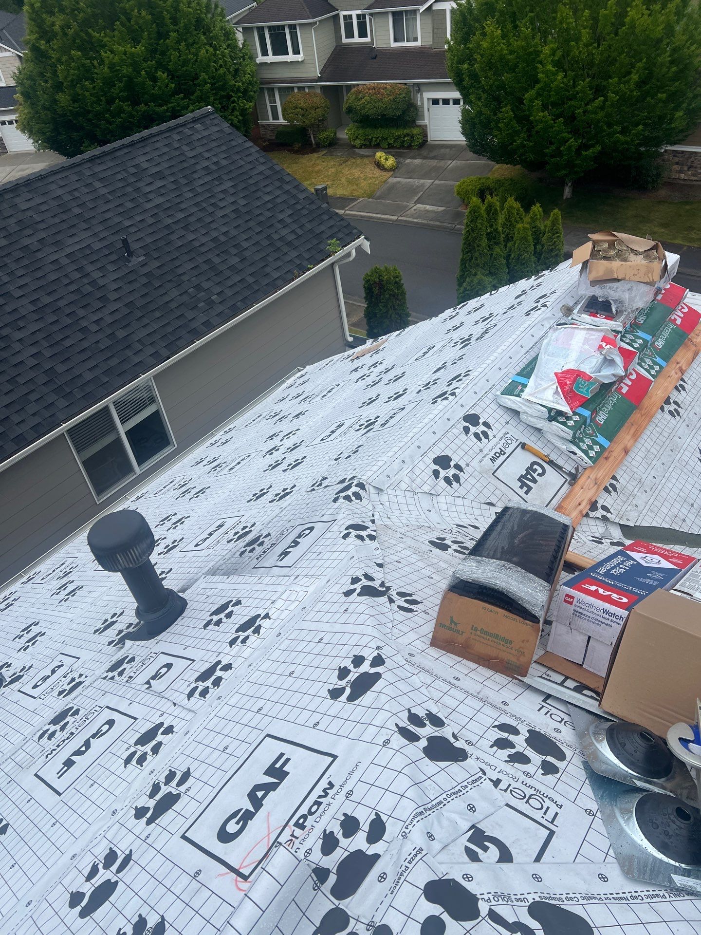 Residential Roofing Installation using GAF UHDZ Shingles by Roofing Formula LLC
