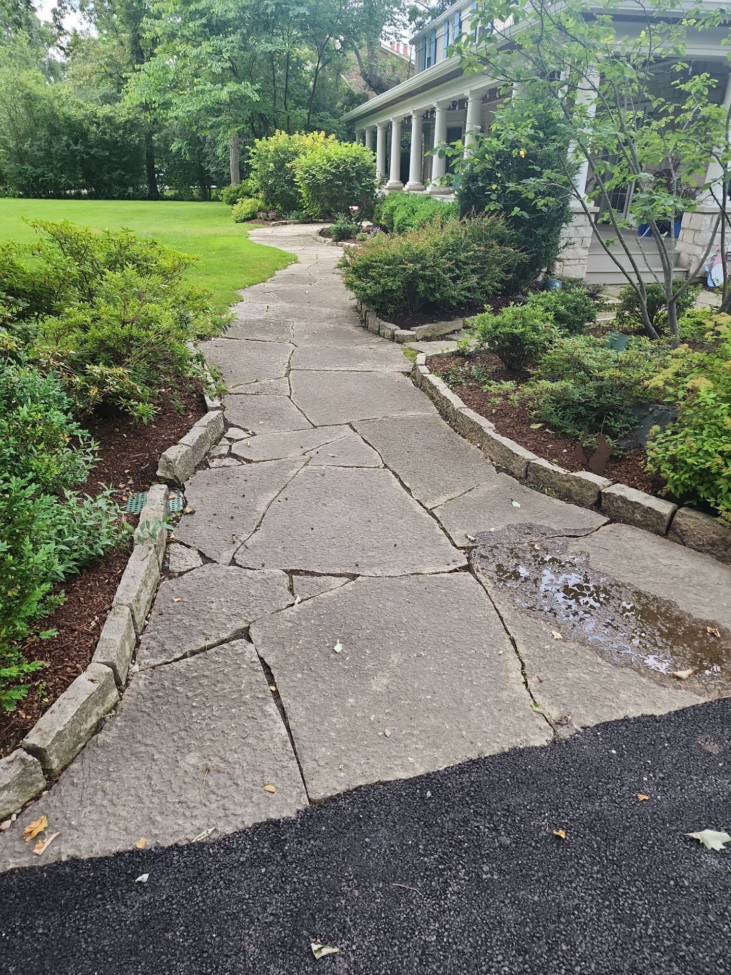 Glenview stone repair, and cleaning by Northern Power Washing LLC.