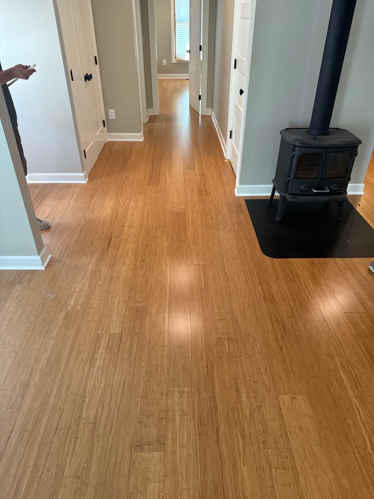 Cali Bamboo Prefinished installation by Ann Arbor Hardwoods