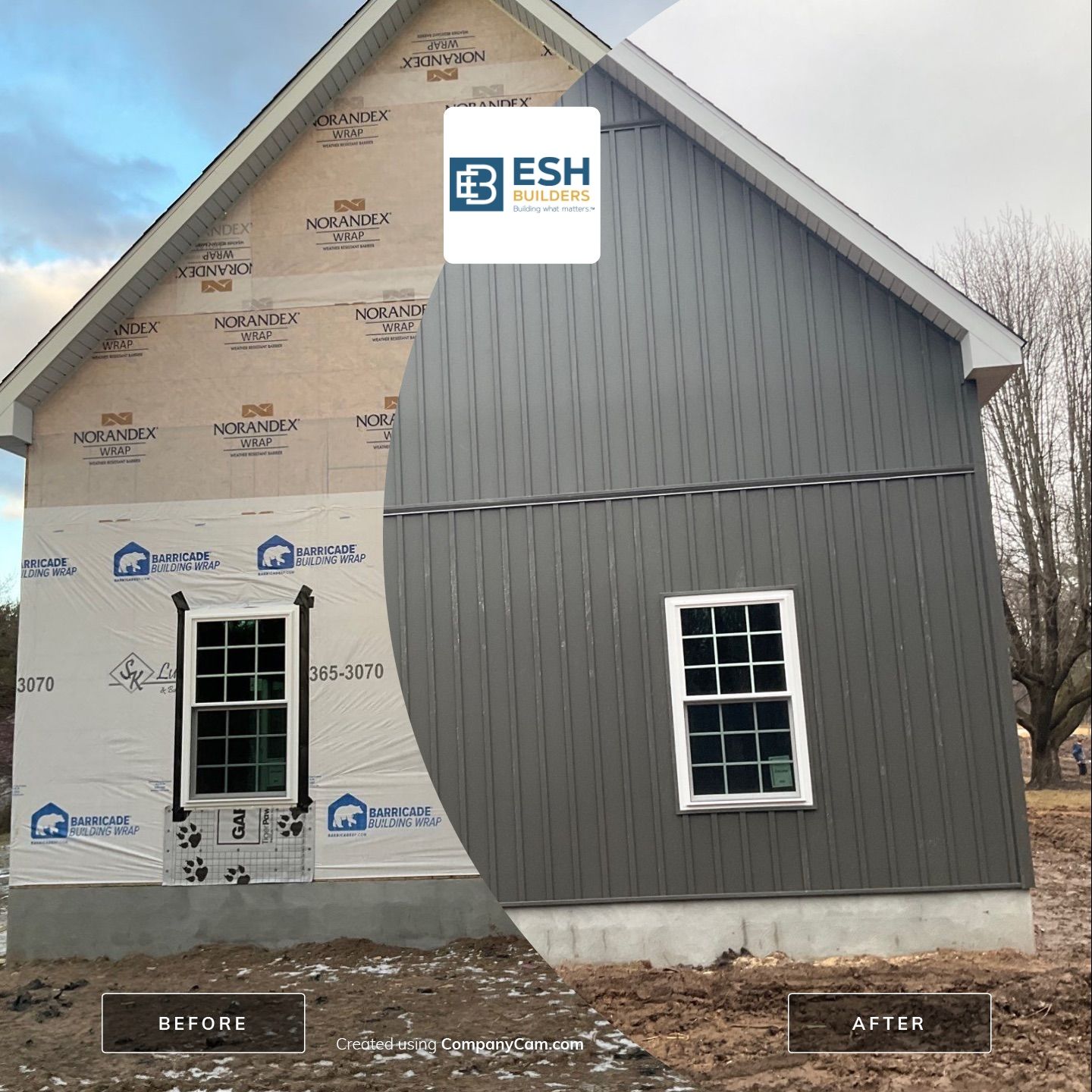 From Dormer to Full Gable Addition with Cathedral Ceiling by Esh Builders