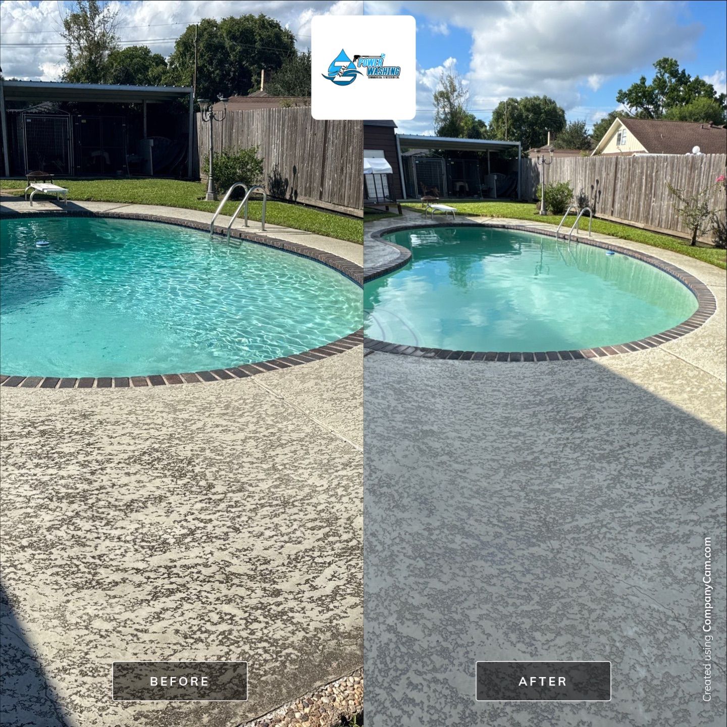 Professional Concrete Pool Deck and Patio Cleaning in Beaumont by Zeal Power Washing