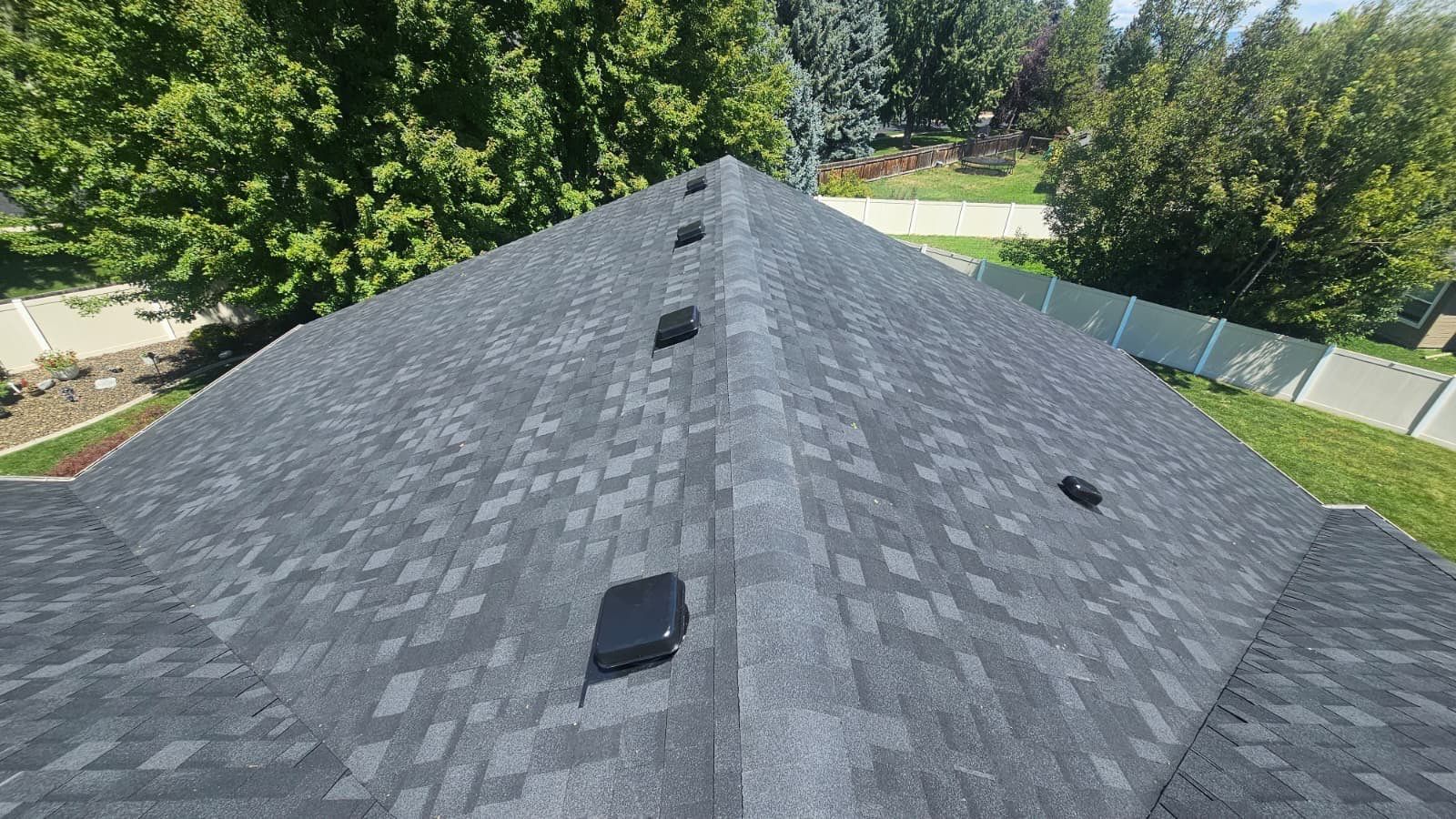 Complete Residential Roof Replacement Featuring Gray Architectural Shingles in Meridian by Olive Roofing