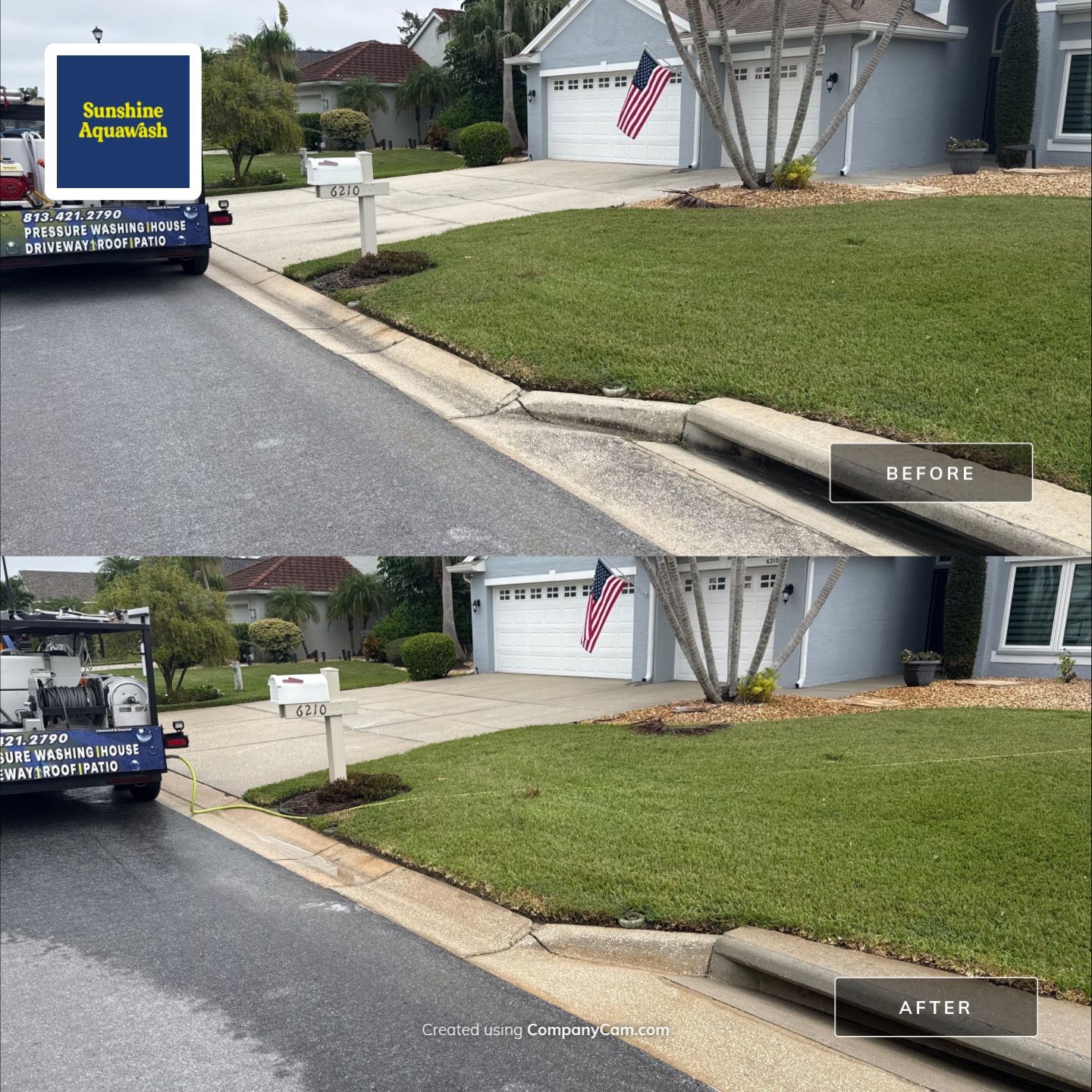 Driveway Cleaning in Palmetto FL by Sunshine AquaWash