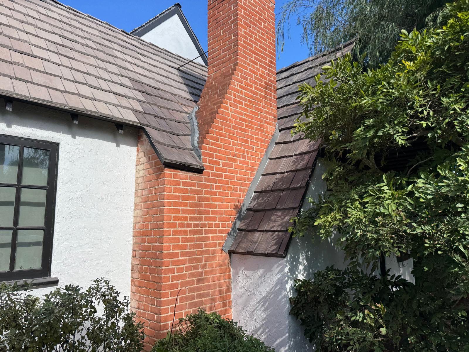 Composite Shake Roofing and Custom Chimney Cricket Installation in San Diego by Westmark Roofing