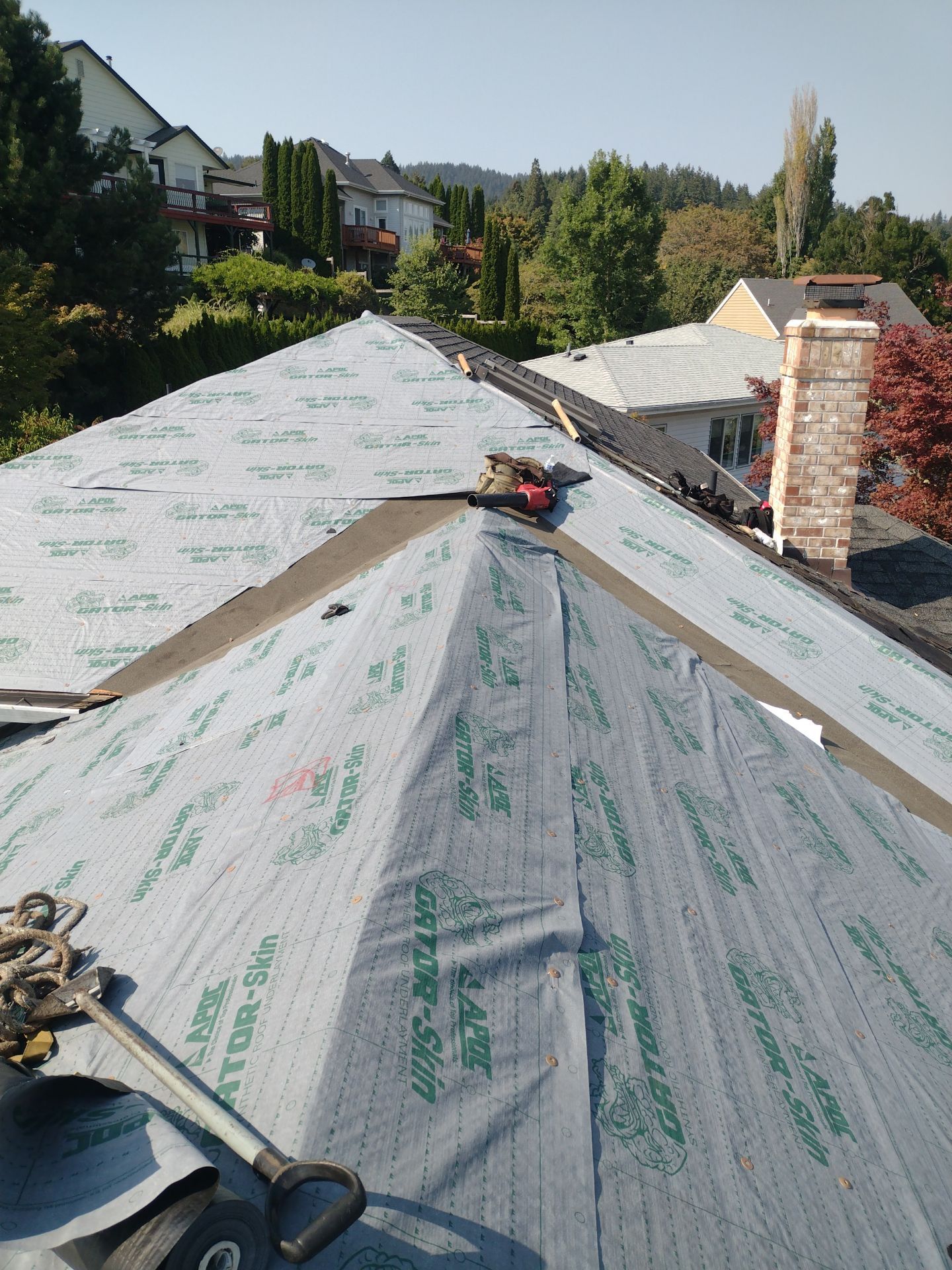 Residential Roofing Installation using IKO Dynasty (Color: Granite Black) by Orezona Building & Roofing Company, Inc.