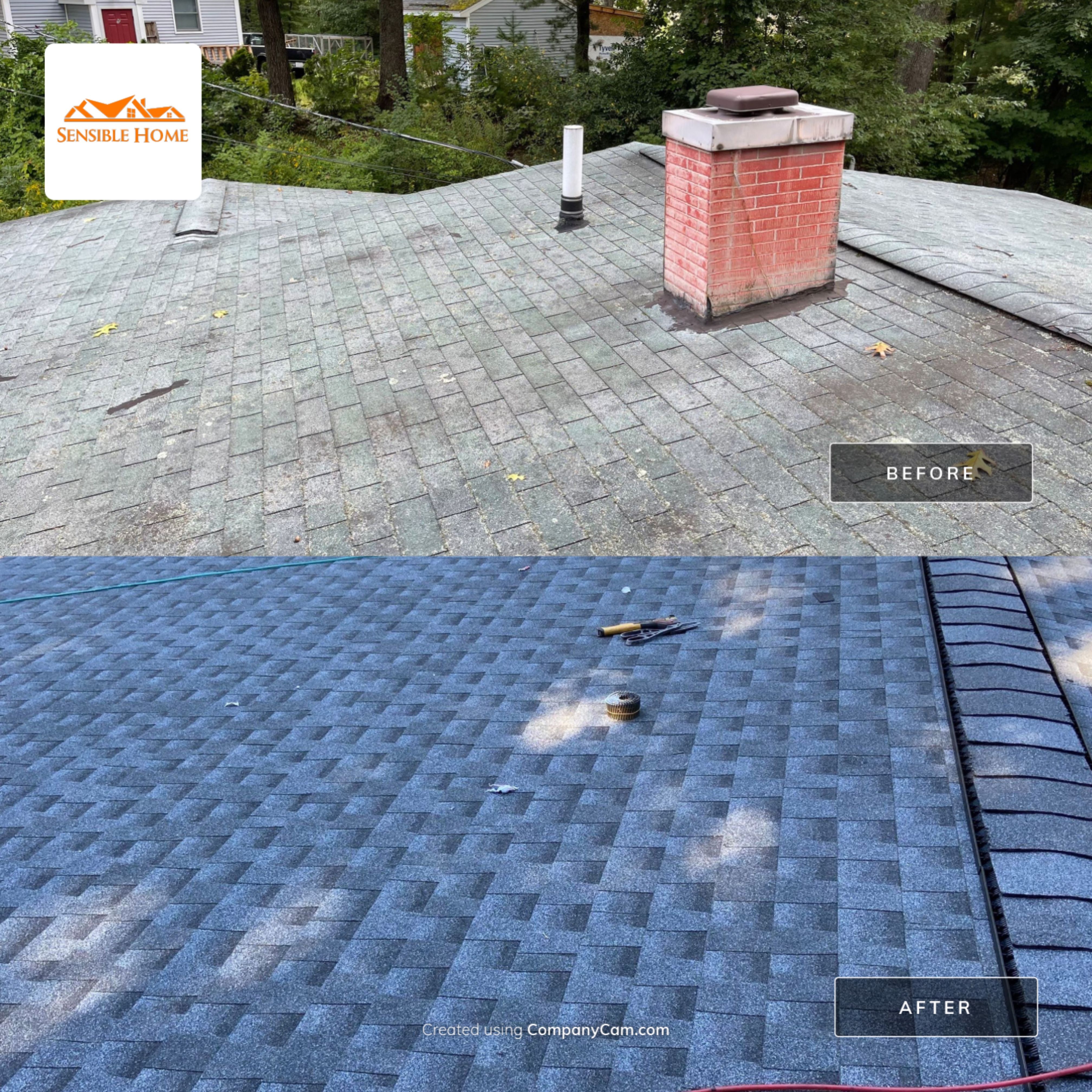 Residential Roofing Installation using GAF Timberline HDZ by Sensible Home Solutions